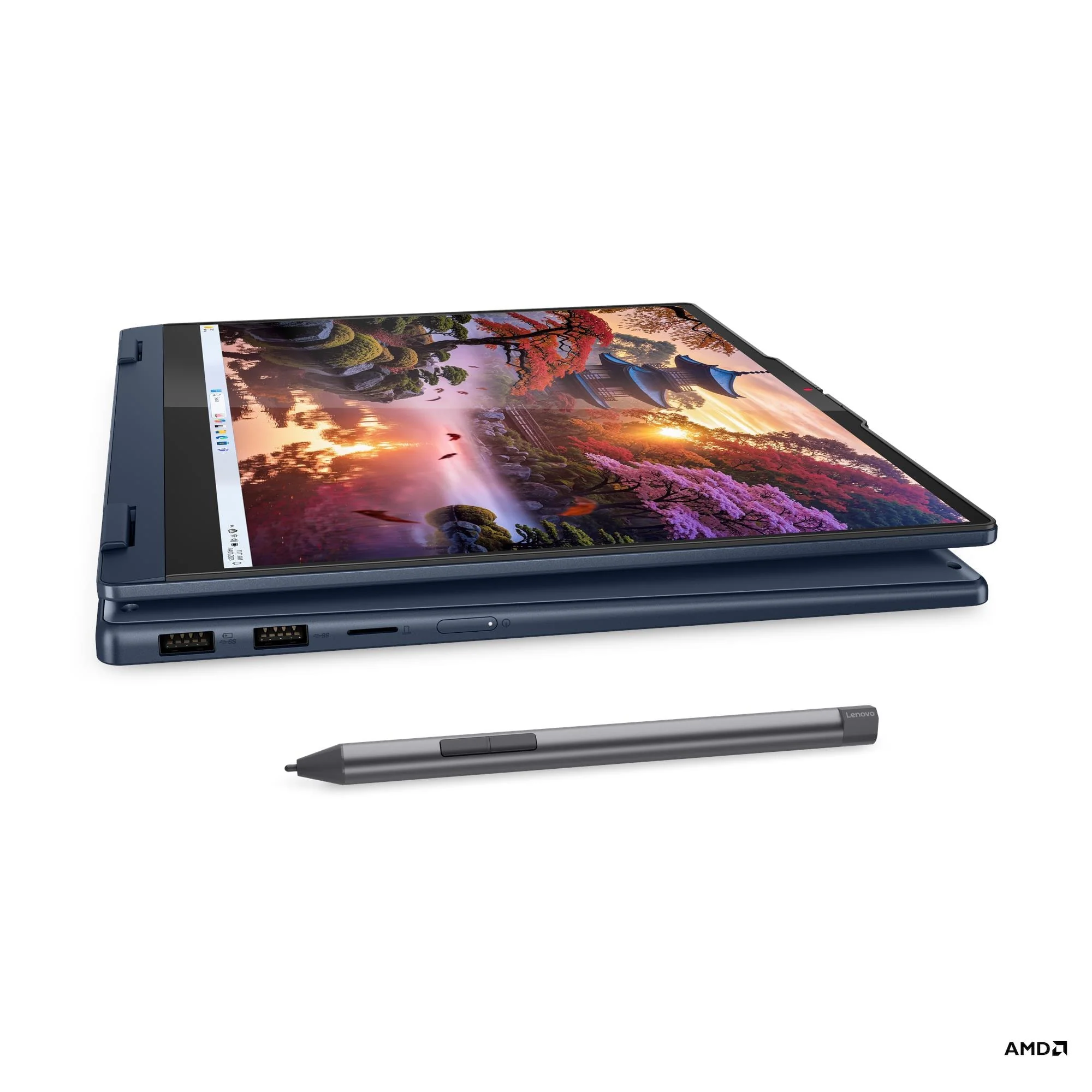 Lenovo IdeaPad 5 2-in-1 14AKP10 83KT0028PH Laptop (Cosmic Blue) | 14" WUXGA (1920x1200) IPS | Ryzen AI 7 350 |16GB RAM|1TB SSD|AMD Radeon 860M Graphics|Win 11 Home|MS Office 2024 + Lenovo B210 Backpack + Momax Q.Clock 2 (White) + Lenovo 400 Wireless Mouse - Image 11