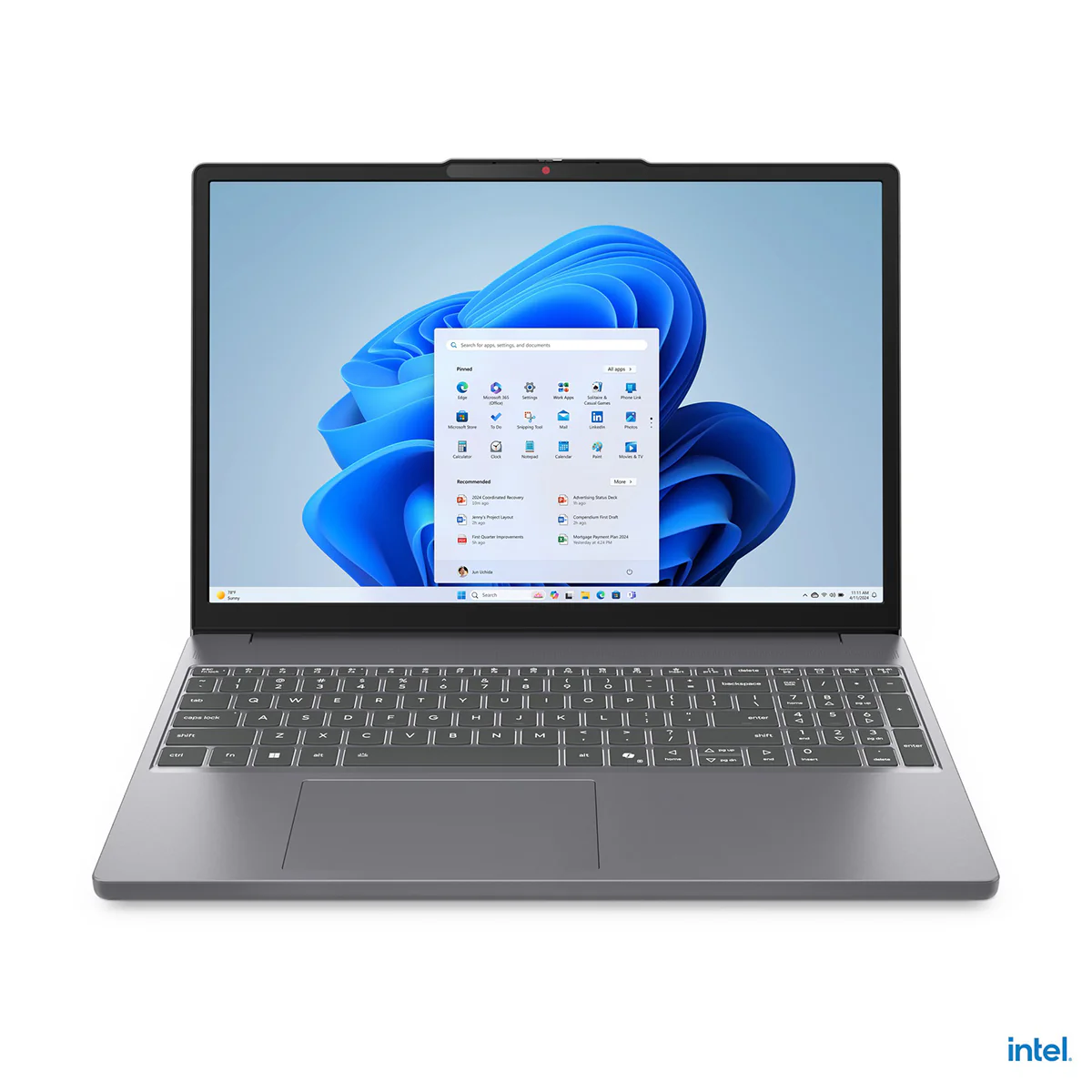 Lenovo IdeaPad Slim 3 15IRH10 83K1001PPH Laptop (Luna Grey) | 15.3" WUXGA (1920x1200) IPS | i5-13420H | 8GB RAM | 512GB SSSD | Intel UHD | Win 11 Home | MS Office Home '24 + Lenovo B210 Backpack + A4Tech FK13M Keypad + Transcend 8GB DDR5 4800 SODIMM - Image 2