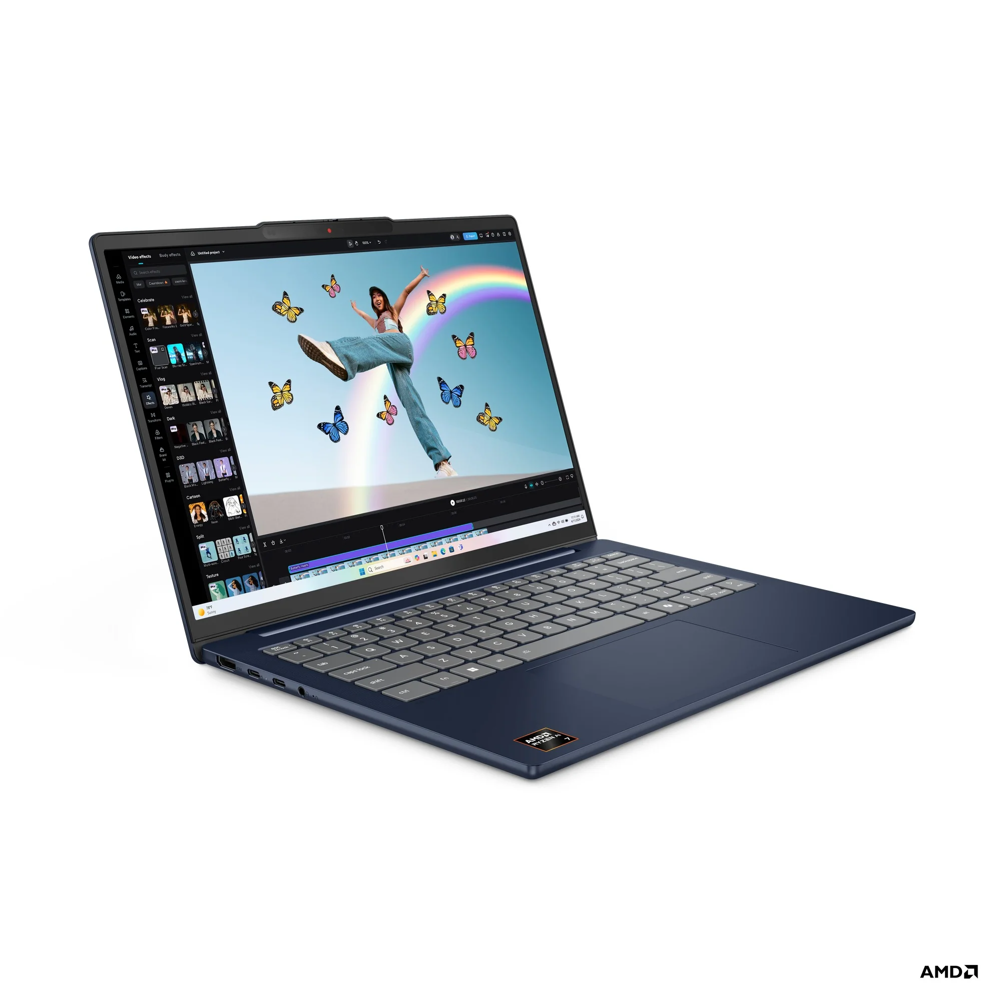 Lenovo IdeaPad Slim 5 14AKP10 83HX0025PH Laptop (Cosmic Blue) | 14" WUXGA (1920x1200) OLED | Ryzen AI 7 350 | 24GB RAM | 1TB SSD | AMD Radeon 860M Graphics | Windows 11 Home | MS Office Home 2024 + Lenovo B210 Backpack - Image 4