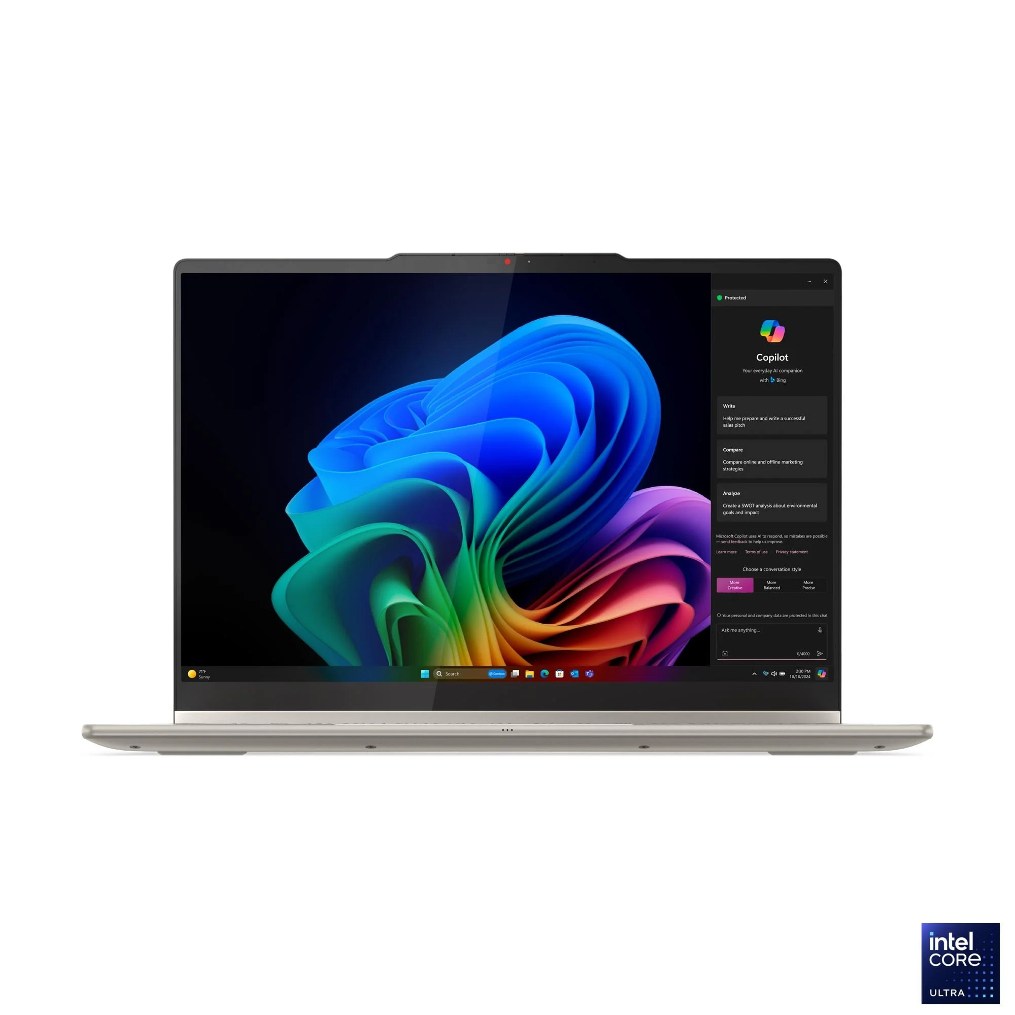 Lenovo Yoga 7 2-in-1 14ILL10 83JQ00AHPH Copilot+ PC Laptop (Seashell) | 14" 2.8K WQXGA+ (2880x1800) OLED Touch | Core Ultra 7 258V | 32GB RAM | 1TB SSD | Intel Arc Graphics 140V | Win11 Home | MS Office Home 2024 + MS 365 Basic + Pen + Slim Mouse + Sleeve - Image 4