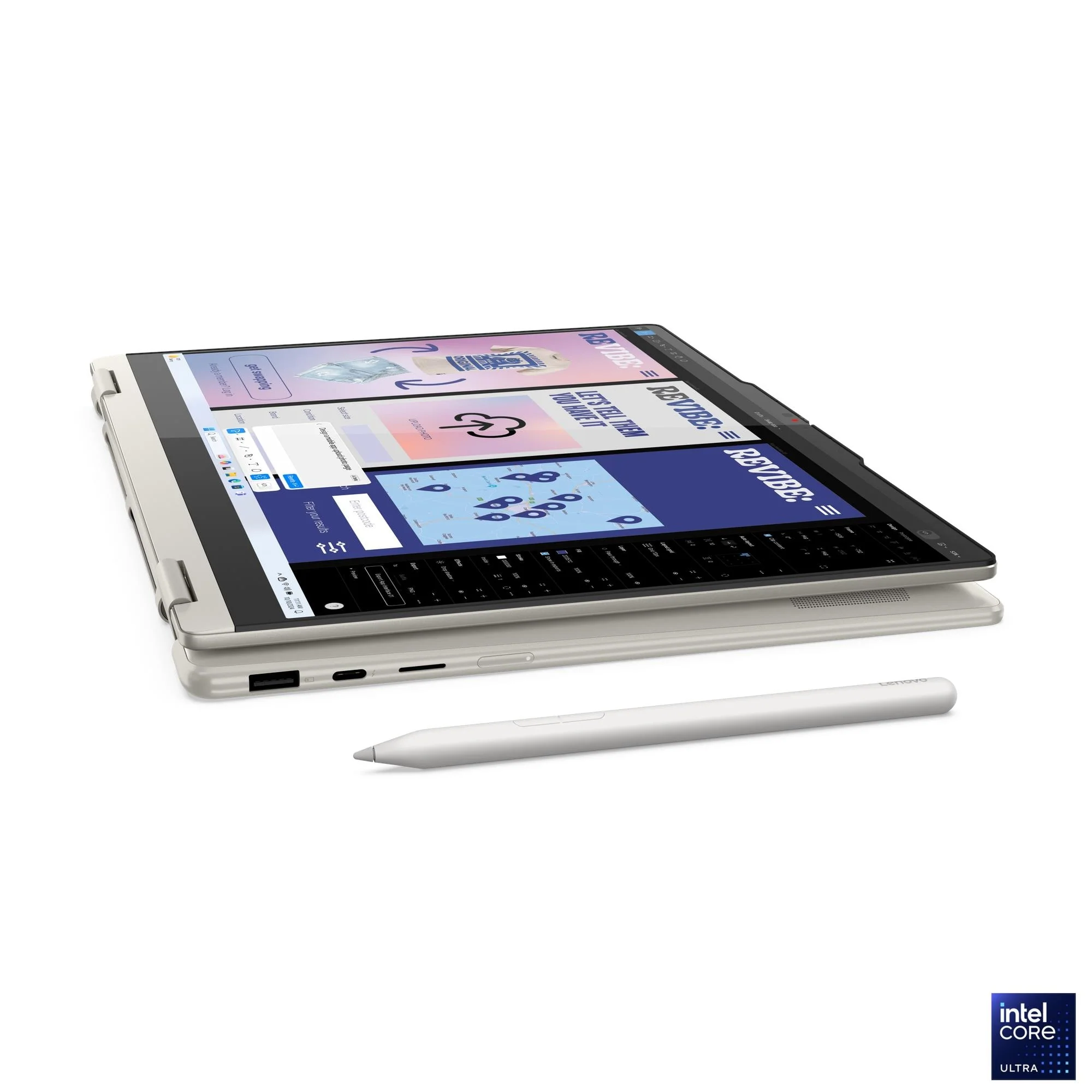 Lenovo Yoga 7 2-in-1 14ILL10 83JQ00AHPH Copilot+ PC Laptop (Seashell) | 14" 2.8K WQXGA+ (2880x1800) OLED Touch | Core Ultra 7 258V | 32GB RAM | 1TB SSD | Intel Arc Graphics 140V | Win11 Home | MS Office Home 2024 + MS 365 Basic + Pen + Slim Mouse + Sleeve - Image 9