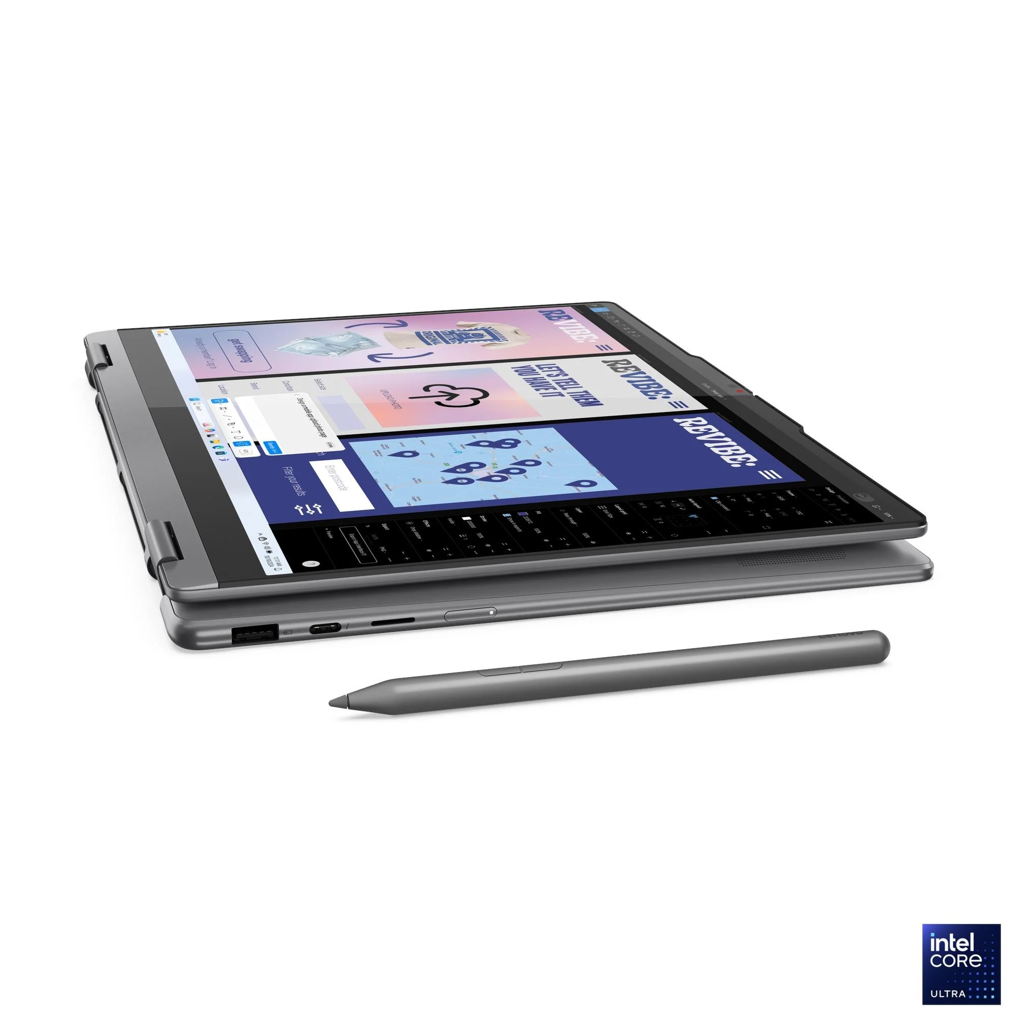 Lenovo Yoga 7 2-in-1 14ILL10 83JQ00DJPH Copilot+ PC Laptop (Luna Grey) | 14" WUXGA (1920x1200) OLED Touch | Core Ultra 5 | 16GB RAM | 1TB SSD | Intel Arc | Win11 Home | MS Office Home 2024 + MS 365 Basic+ Mouse+ Sleeve+ Pen+ A4Tech Fstyler Numeric Keypad - Image 11