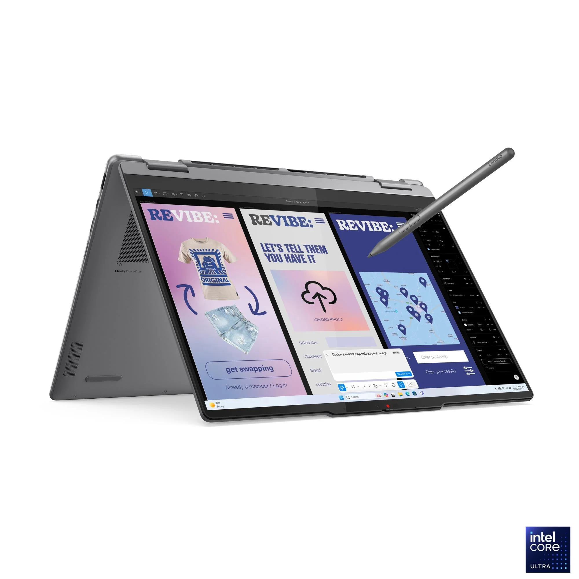 Lenovo Yoga 7 2-in-1 14ILL10 83JQ00DKPH Laptop (Luna Grey) | 14" 2.8K WQXGA+ (2880x1800) OLED 120Hz | Core Ultra 7 258V | 32GB RAM | 1TB SSD | Intel Arc Graphics 140V | Win11 Home | MS Office Home 2024 + MS 365 Basic + Yoga Pen+Yoga Slim Mouse+Yoga Sleeve - Image 3