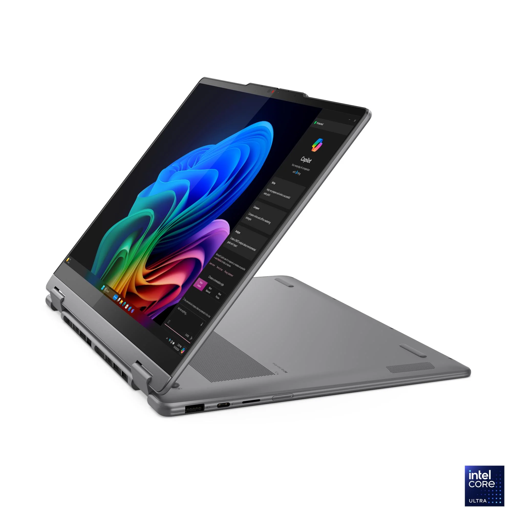 Lenovo Yoga 7 2-in-1 14ILL10 83JQ00DKPH Laptop (Luna Grey) | 14" 2.8K WQXGA+ (2880x1800) OLED 120Hz | Core Ultra 7 258V | 32GB RAM | 1TB SSD | Intel Arc Graphics 140V | Win11 Home | MS Office Home 2024 + MS 365 Basic + Yoga Pen+Yoga Slim Mouse+Yoga Sleeve - Image 8