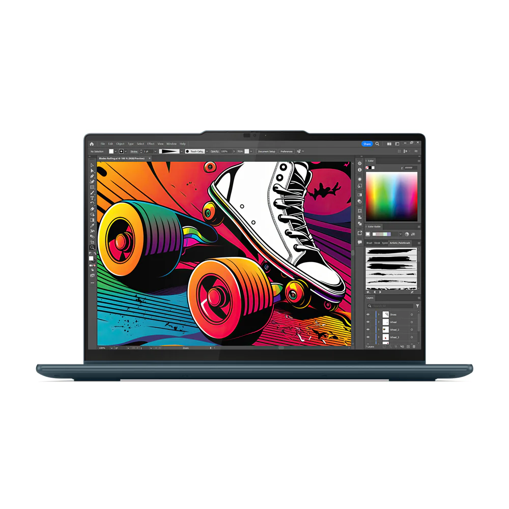 Lenovo Yoga 7 2-In-1 14IML9 83DJ001LPH Laptop (Tidal Teal)|14" 2.8K (2880X1800) OLED|Ultra 5 125H|16GB RAM| 1TB SSD|Intel Arc Graphics|Win11 Home|MS Office Home & Student 2021|Lenovo Digital Pen|Lenovo 600 Bluetooth Silent Mouse|Lenovo Yoga 14-inch Sleeve - Image 2