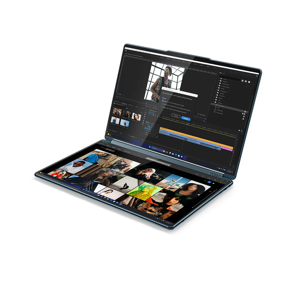 Lenovo Yoga Book 9 14IAH10 83KJ002DPH Laptop (Tidal Teal) | 2x 14" 2.8K WQXGA+ (2880x1800) OLED 120Hz Touch| Core Ultra 9 285H| 32GB RAM| 1TB SSD| Intel Arc| Win 11 Home|Office Home 2024+ 365 Basic+ Yoga Pen + Yoga Sleeve + A4Tech Keypad - Image 3