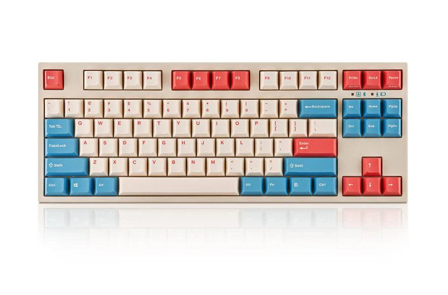 Leopold FC750RBT 87 Keys High-End Mechanical Bluetooth Keyboard (Coral Blue) (Red Switch) (FC750RBTR/ERBPD(W)) - Image 2