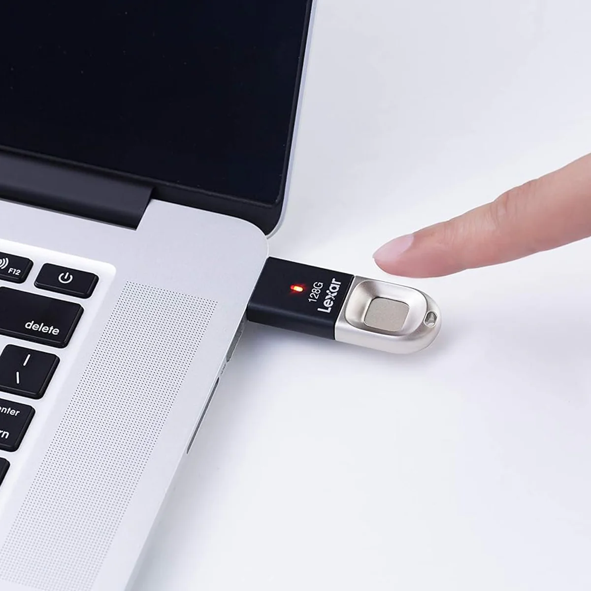 Lexar JumpDrive Fingerprint F35 256GB USB 3.0 Type-A 300MB/s Read Flash Drive (LJDF35-256BBK) - Image 2