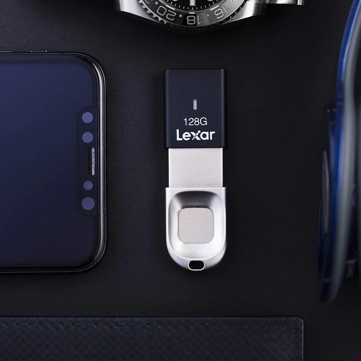 Lexar JumpDrive Fingerprint F35 256GB USB 3.0 Type-A 300MB/s Read Flash Drive (LJDF35-256BBK) - Image 6