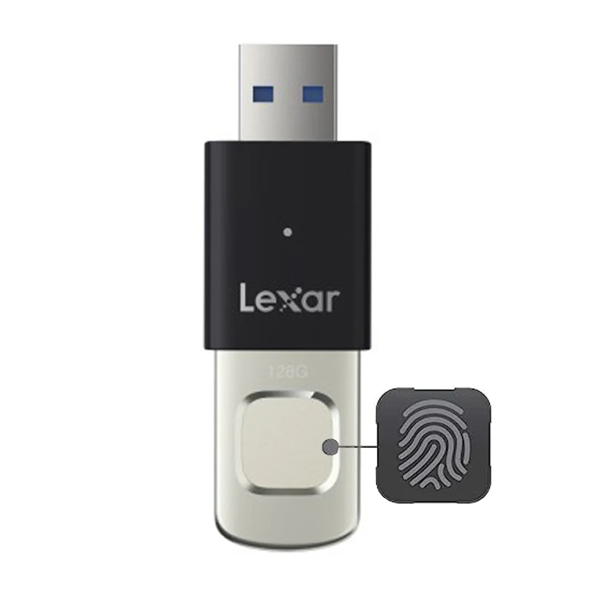 Lexar JumpDrive Fingerprint F35 PRO 128GB USB 3.2 Gen 1 Type-A 400MB/s Read Flash Drive (LJDF35P128G-RNBNG) - Image 9