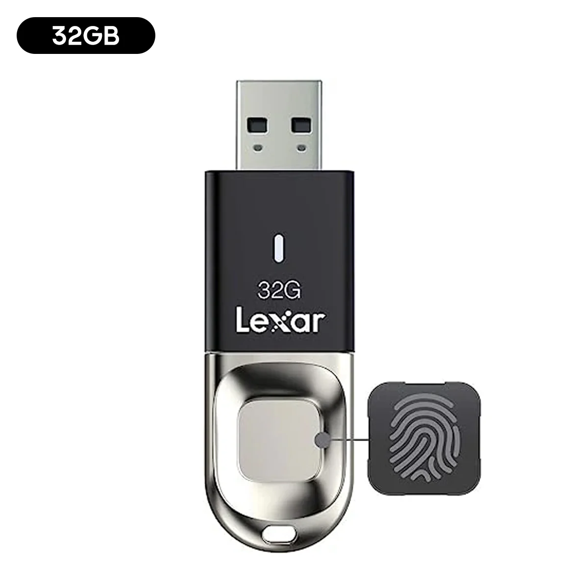 Lexar JumpDrive Fingerprint F35 USB 3.0 Type-A 150MB/s Read Flash Drive (32GB, 64GB) - Image 2