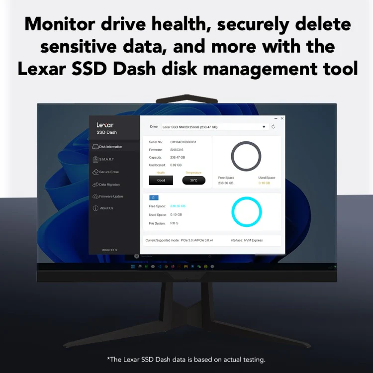Lexar NM610 PRO M.2 2280 3300MB/s Read PCIe Gen3x4 NVMe SSD (500GB, 1TB, 2TB)  (LNM610P500G-RNNNG, LNM610P001T-RNNNG, LNM610P002T-RNNNG) - Image 8