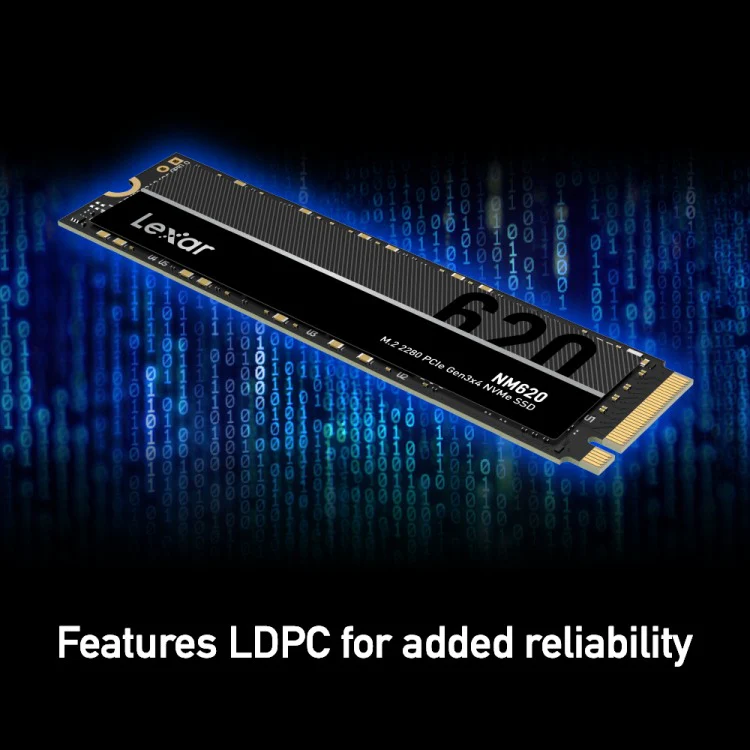 Lexar NM620 M.2 2280 3500MB/s Read PCIe Gen3x4 NVMe SSD (256GB, 512GB, 1TB, 2TB) (LNM620X512G-RNNNG, LNM620X001T-RNNNG, LNM620X002T-RNNNG) - Image 4