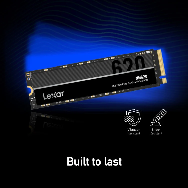 Lexar NM620 M.2 2280 3500MB/s Read PCIe Gen3x4 NVMe SSD (256GB, 512GB, 1TB, 2TB) (LNM620X512G-RNNNG, LNM620X001T-RNNNG, LNM620X002T-RNNNG) - Image 5