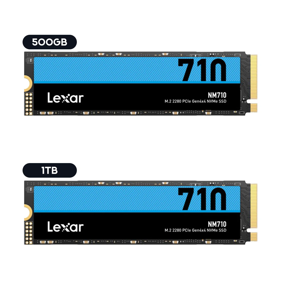 Lexar NM710 M.2 2280 5000MB/s Read PCIe Gen4x4 NVMe SSD (500GB, 1TB)