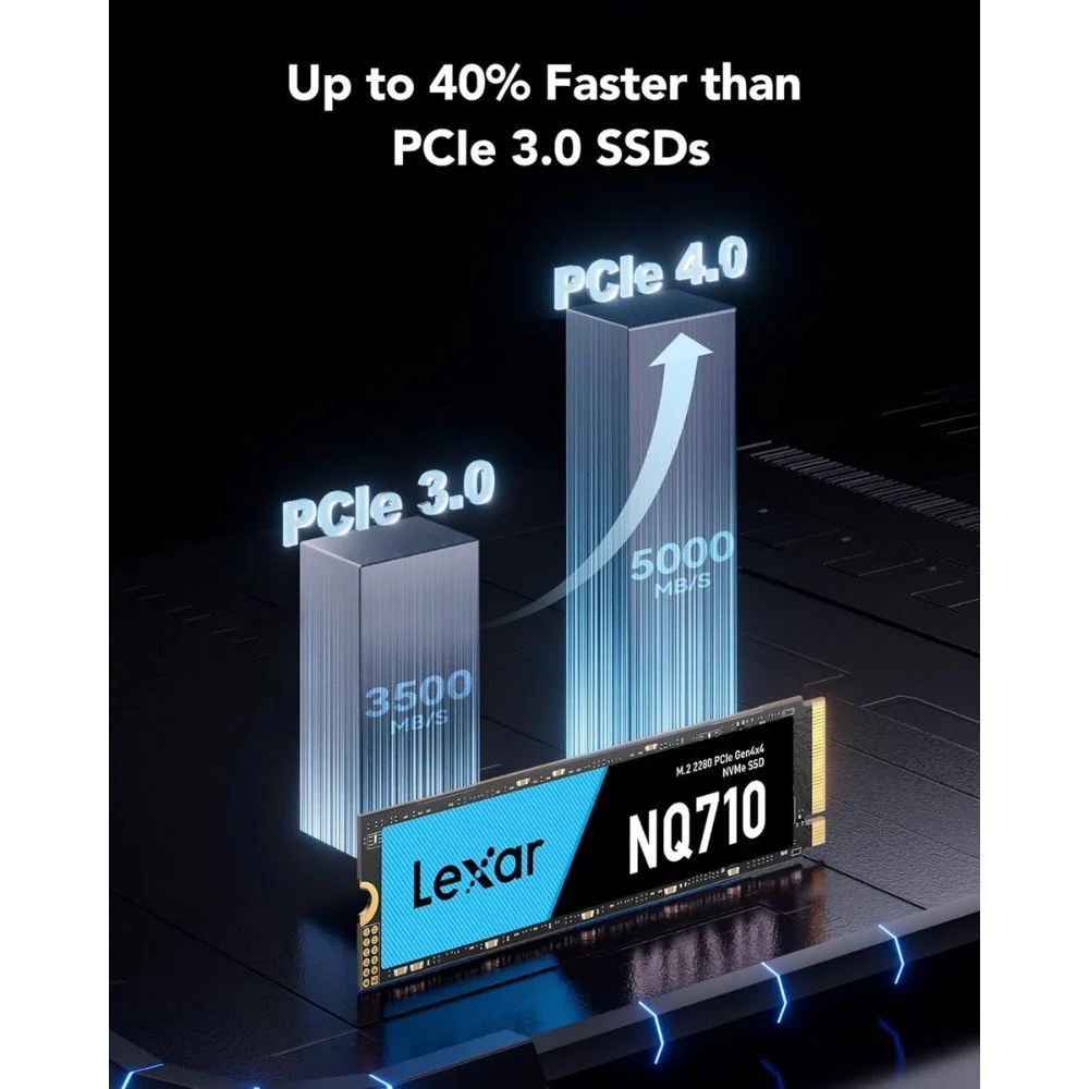 Lexar NQ710 500GB M.2 2280 4400MB/s Read PCIe Gen4x4 NVMe SSD (LNQ710X500G-RNNNG) - Image 6