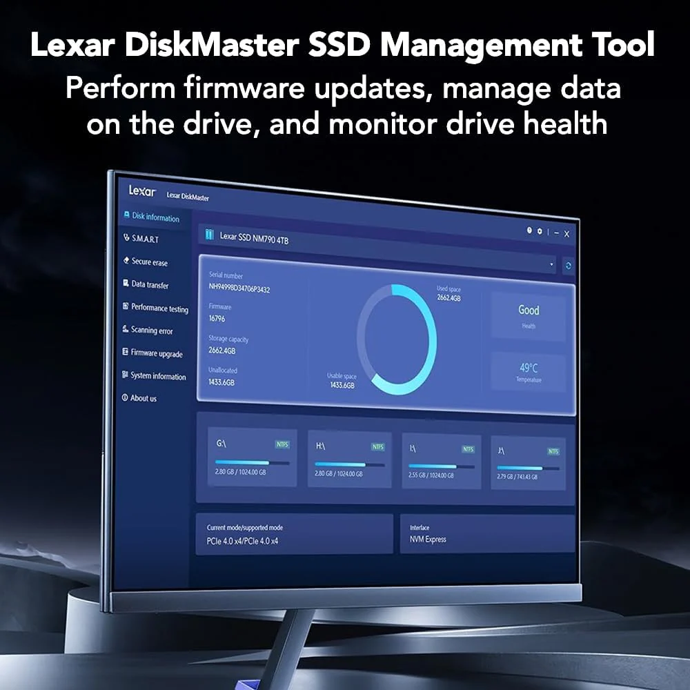 Lexar NQ780 1TB M.2 2280 6500MB/s Read PCIe Gen4x4 NVMe SSD (LNQ780X001T-RNNNG) - Image 5