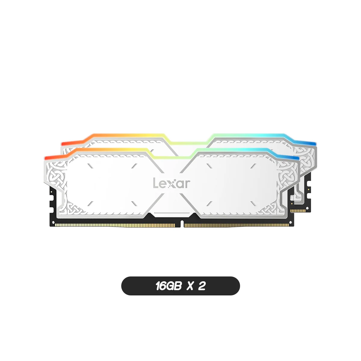 Lexar Thor 32GB Kit (16GBx2) DDR5 6000MHz Intel XMP & EXPO AMD Gaming Desktop Memory (White) (LD5U16G60C38AG-RGD)