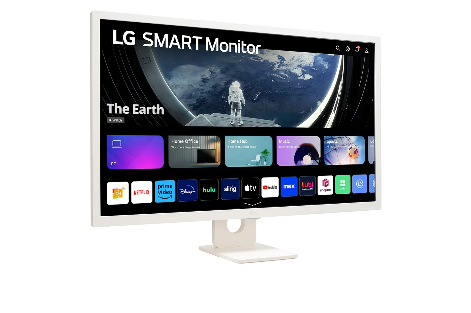 LG 32SR50F-W 32" FHD (1920x1080) IPS 60Hz 8ms (TYP) Tilt Smart Monitor with WebOS - Image 2