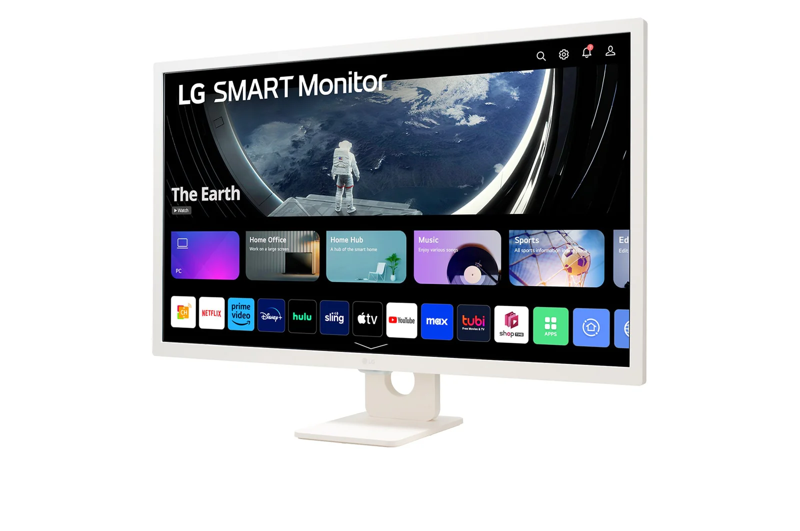 LG 32SR50F-W 32" FHD (1920x1080) IPS 60Hz 8ms (TYP) Tilt Smart Monitor with WebOS - Image 3