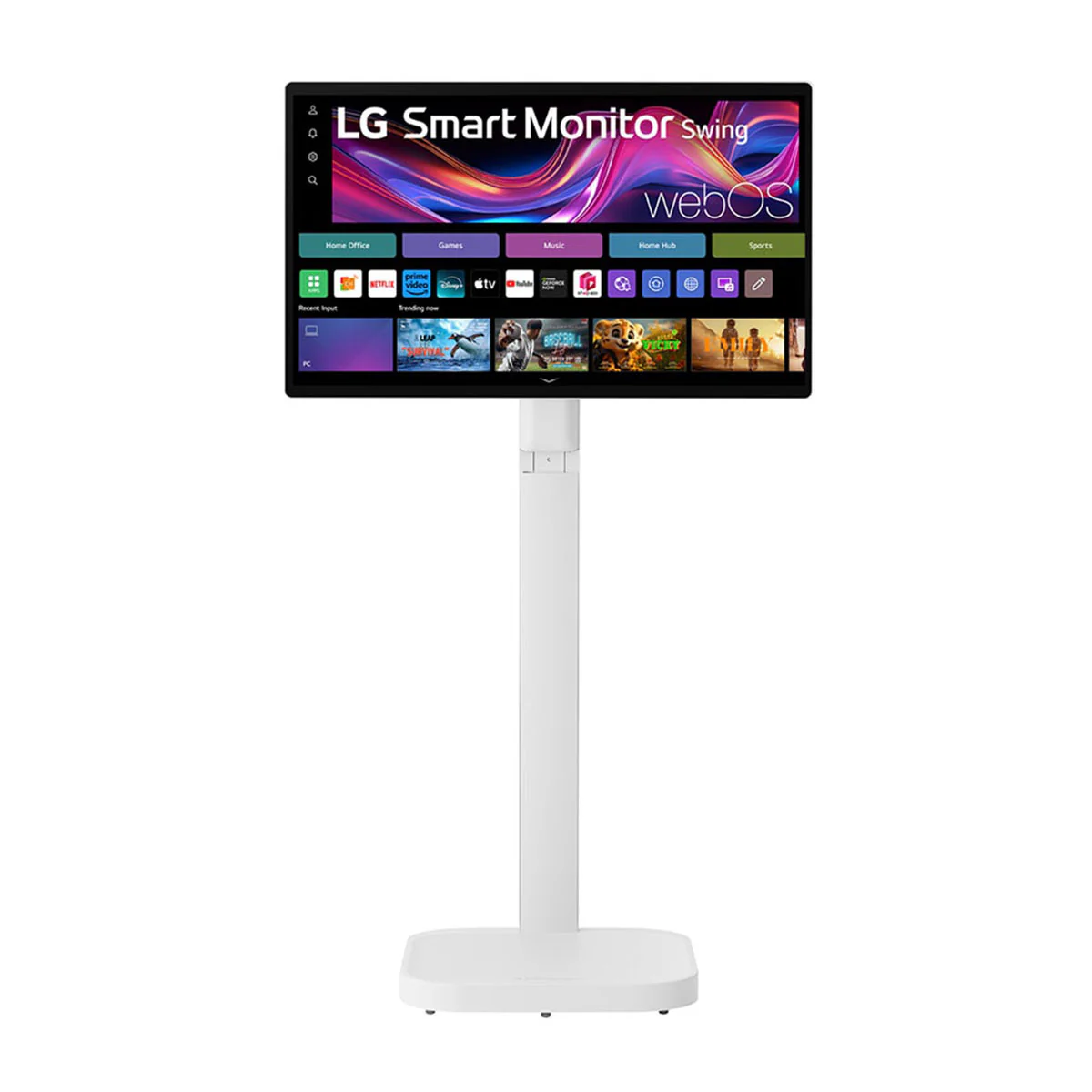 LG 32U889SA-W 31.5" 4K UHD (3840x2160) 60Hz 5ms GTG IPS Smart Monitor Swing with Touchscreen, Rolling Stand, Tilt, Height, Swivel, Pivot Adjustment - Image 12