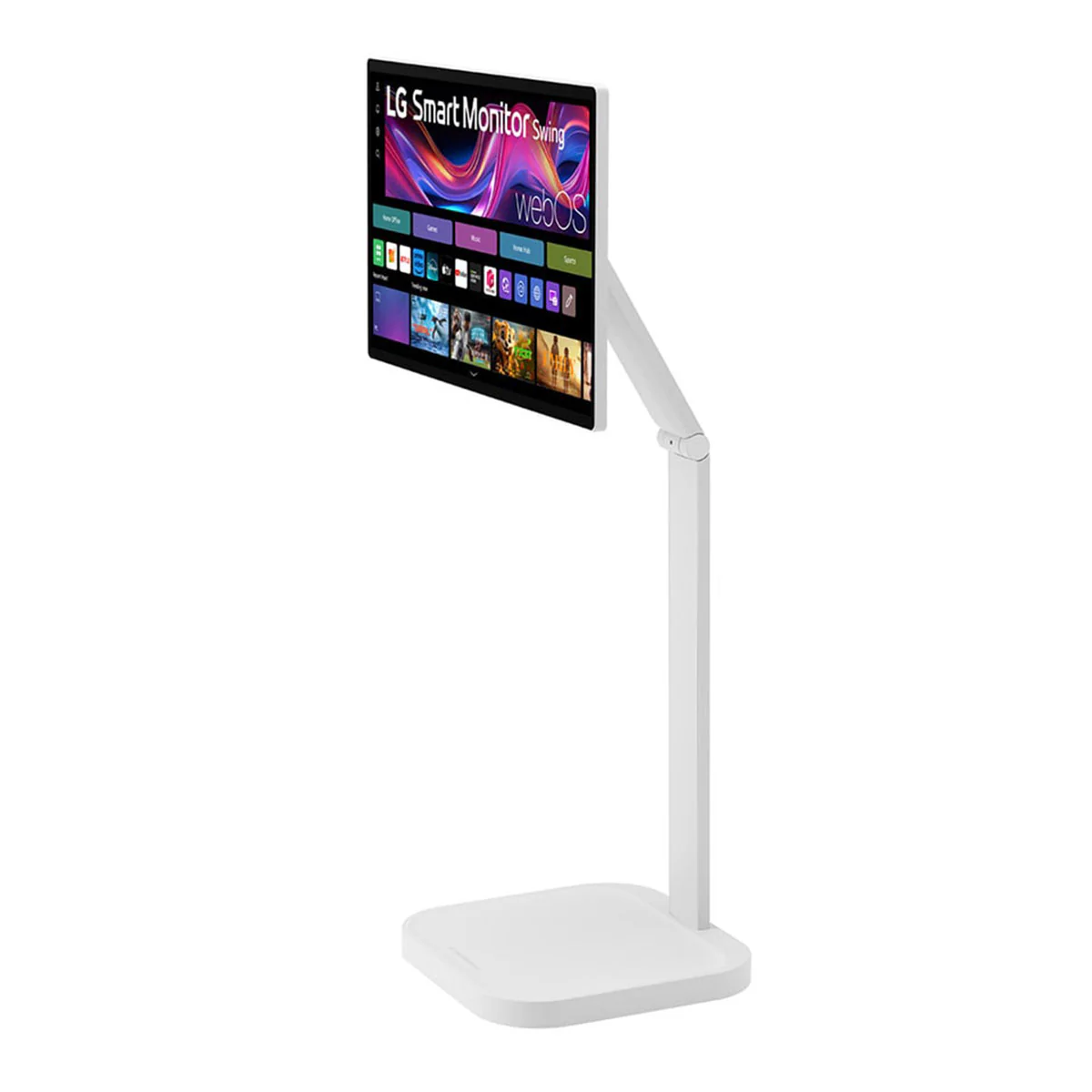 LG 32U889SA-W 31.5" 4K UHD (3840x2160) 60Hz 5ms GTG IPS Smart Monitor Swing with Touchscreen, Rolling Stand, Tilt, Height, Swivel, Pivot Adjustment - Image 14