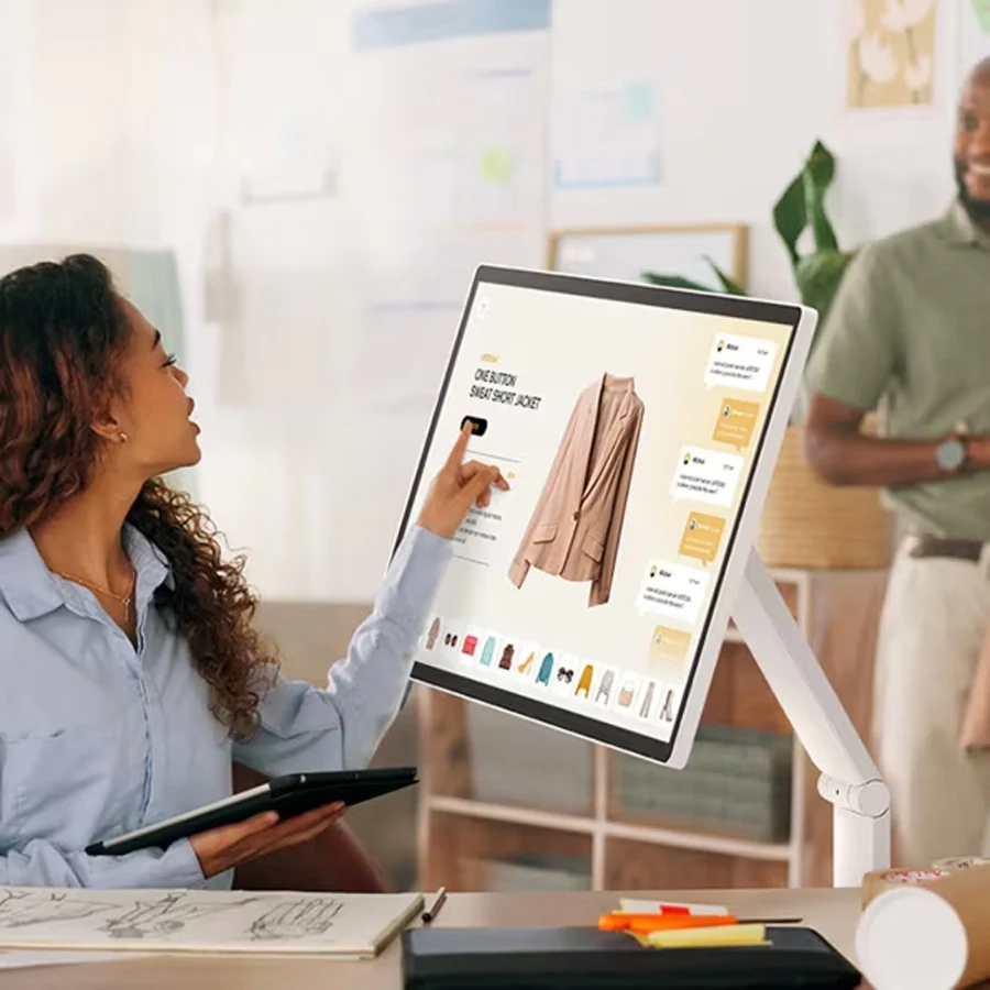 LG 32U889SA-W 31.5" 4K UHD (3840x2160) 60Hz 5ms GTG IPS Smart Monitor Swing with Touchscreen, Rolling Stand, Tilt, Height, Swivel, Pivot Adjustment - Image 3