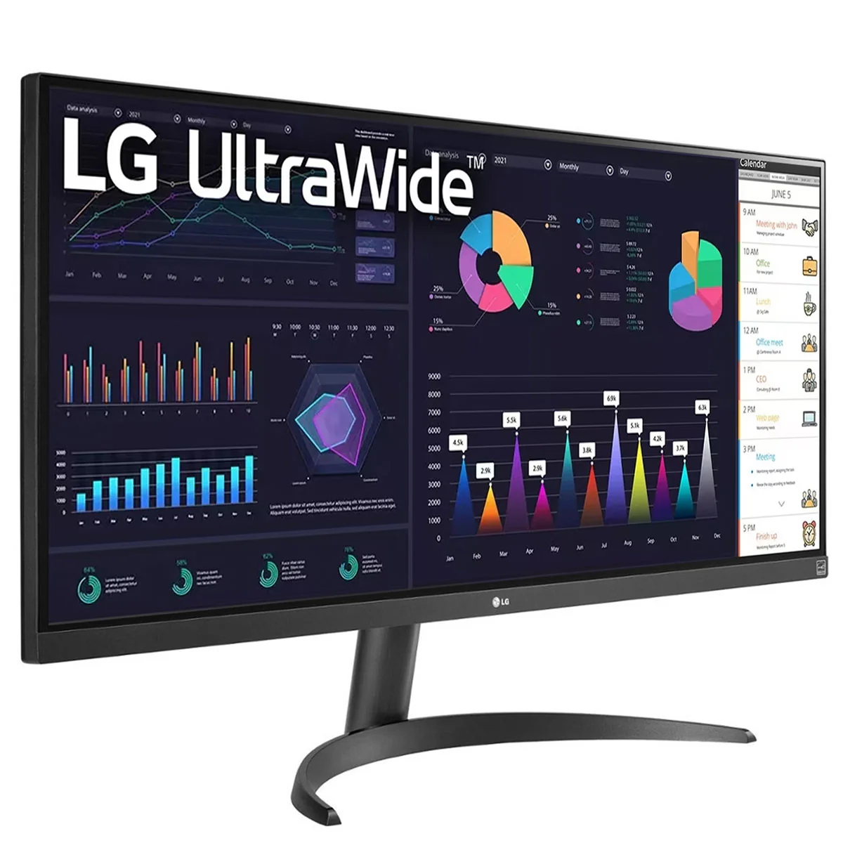 LG 34WQ500-B 34" Ultrawide FHD (2560x1080) 100Hz 5ms GTG Vesa Display HDR 400 IPS Monitor with AMD FreeSync - Image 3