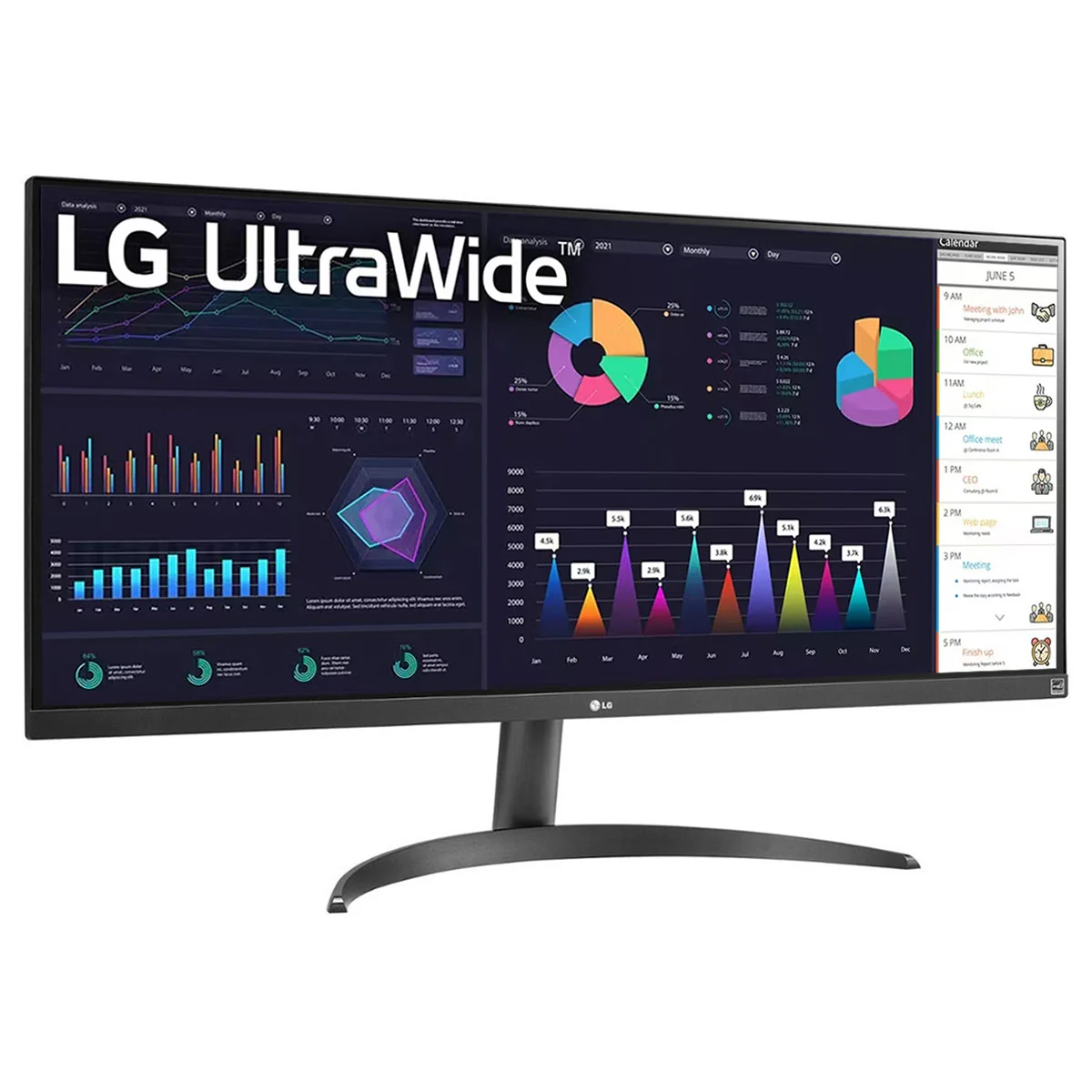 LG 34WQ500-B 34" Ultrawide FHD (2560x1080) 100Hz 5ms GTG Vesa Display HDR 400 IPS Monitor with AMD FreeSync - Image 4