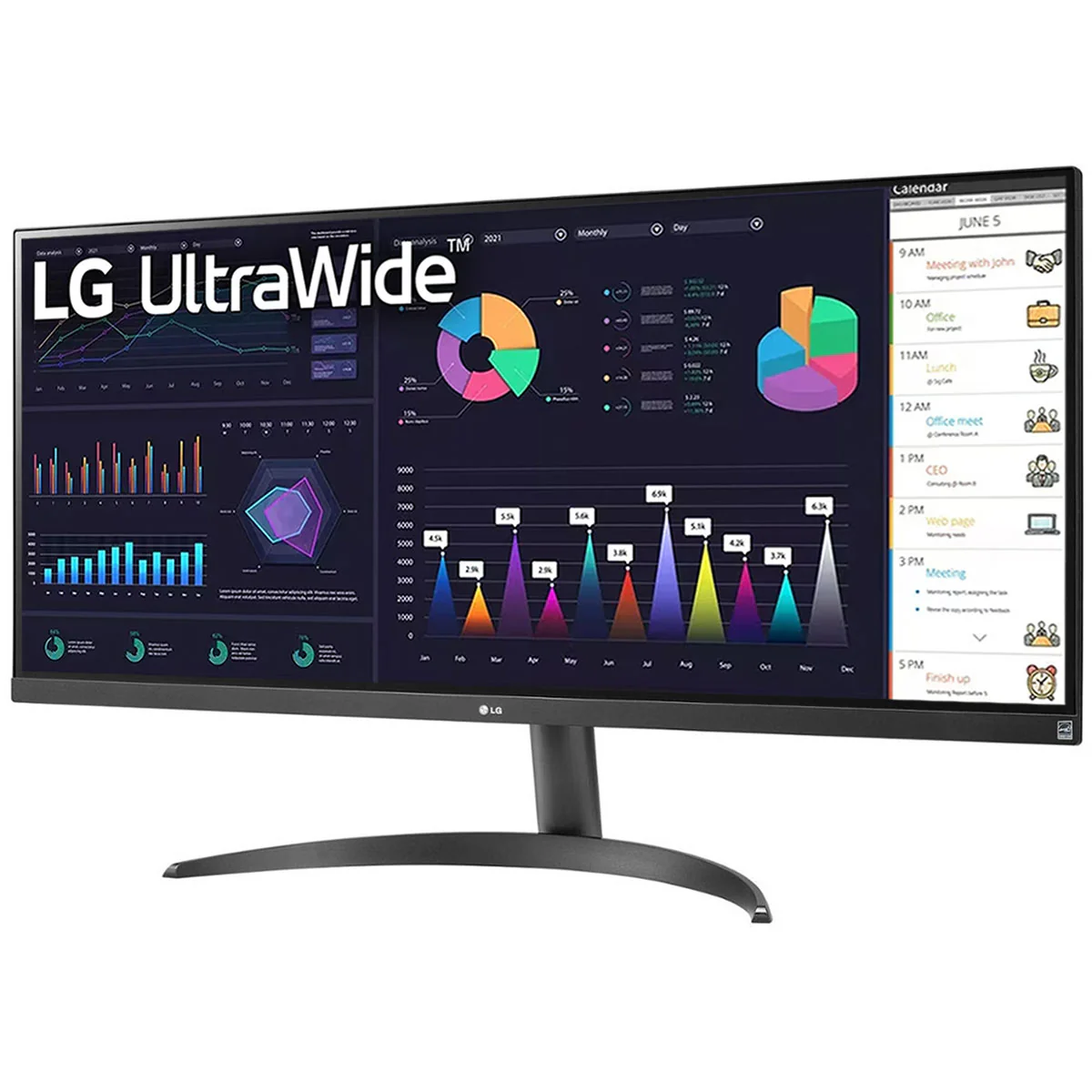 LG 34WQ500-B 34" Ultrawide FHD (2560x1080) 100Hz 5ms GTG Vesa Display HDR 400 IPS Monitor with AMD FreeSync - Image 5