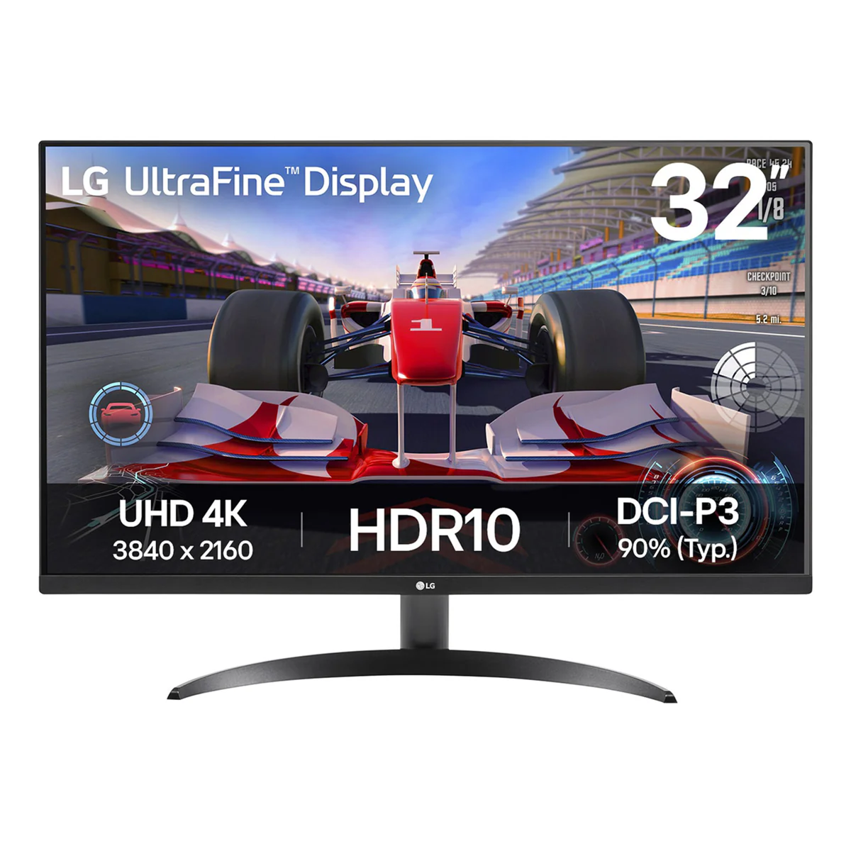 LG UltraFine 32UR500K-B 32" 4K UHD (3840x2160) 60Hz 4ms GTG VA HDR10 Monitor with Built-In Speakers & Tilt Adjustment - Image 9