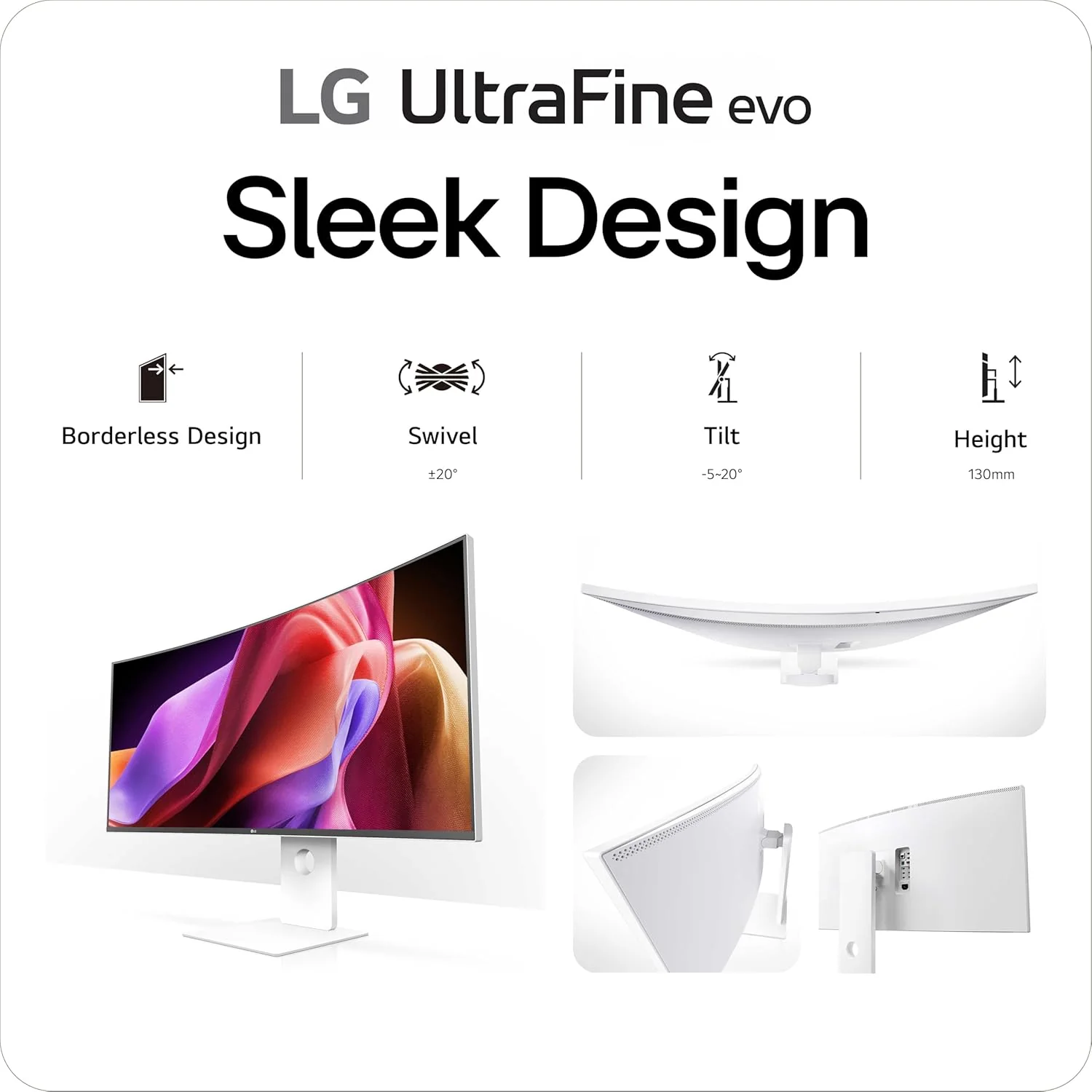 LG UltraFine 40U990A-W 5K2K 40" WUHD (5120x2160) 120Hz 5ms GtG Nano IPS Gaming Monitor with Thunderbolt 5 PD 96W and Height, Tilt & Swivel Adjustment (White) - Image 14