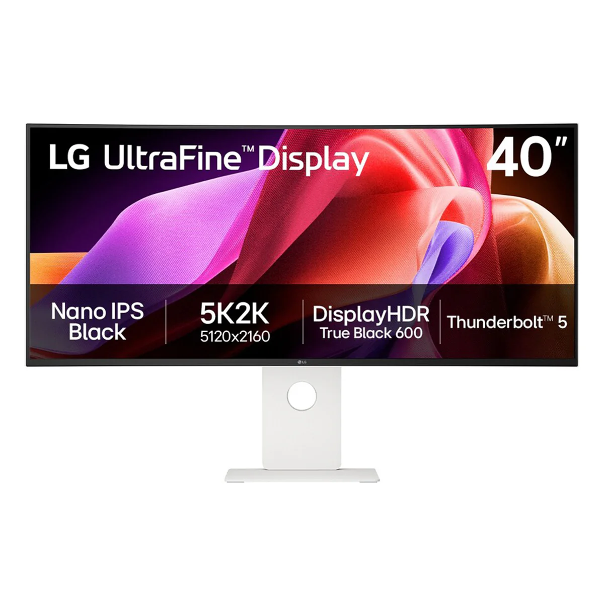 LG UltraFine 40U990A-W 5K2K 40" WUHD (5120x2160) 120Hz 5ms GtG Nano IPS Gaming Monitor with Thunderbolt 5 PD 96W and Height, Tilt & Swivel Adjustment (White) - Image 16