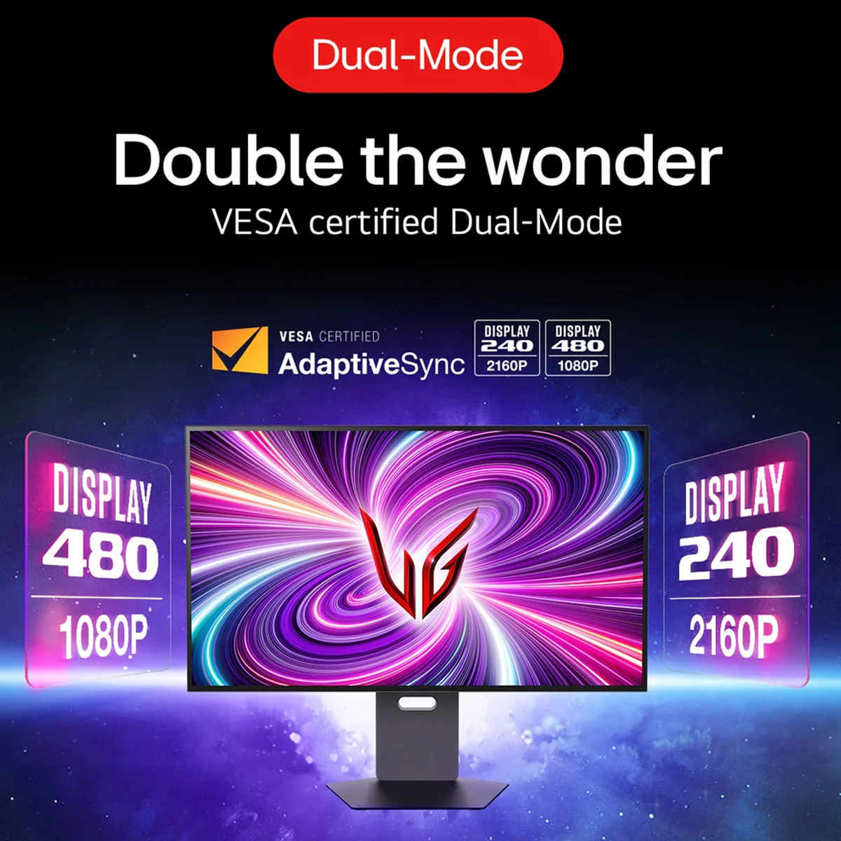 LG UltraGear OLED 32GS95UV-B 32" 4K UHD (3840x2160) Dual-Mode (4K 240Hz/FHD 480Hz) 0.03ms GTG DisplayHDR True Black 400 Tilt/Height/Swivel/Pivot Gaming Monitor - Image 12