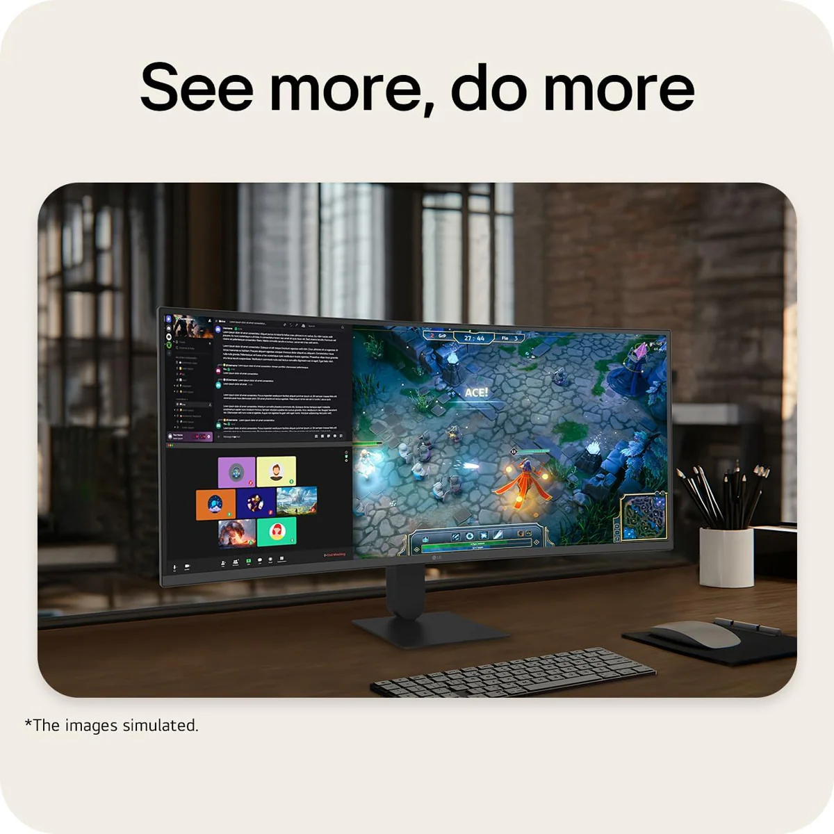 LG UltraWide 34U640B-B 34" WQHD (3440x1440) 144Hz 5ms GTG VA Curved Gaming Monitor with Tilt & Height Adjustment - Image 3