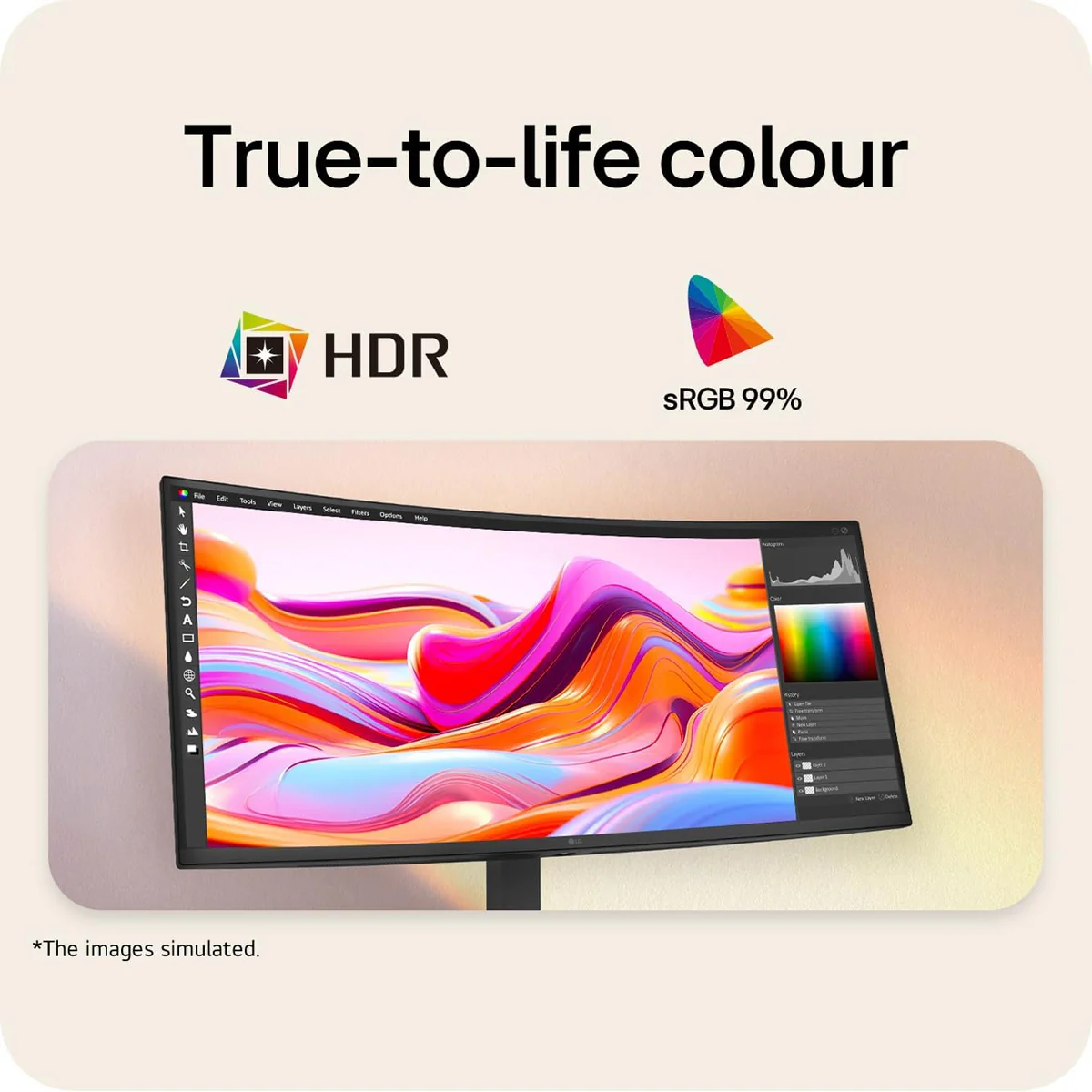 LG UltraWide 34U640B-B 34" WQHD (3440x1440) 144Hz 5ms GTG VA Curved Gaming Monitor with Tilt & Height Adjustment - Image 5