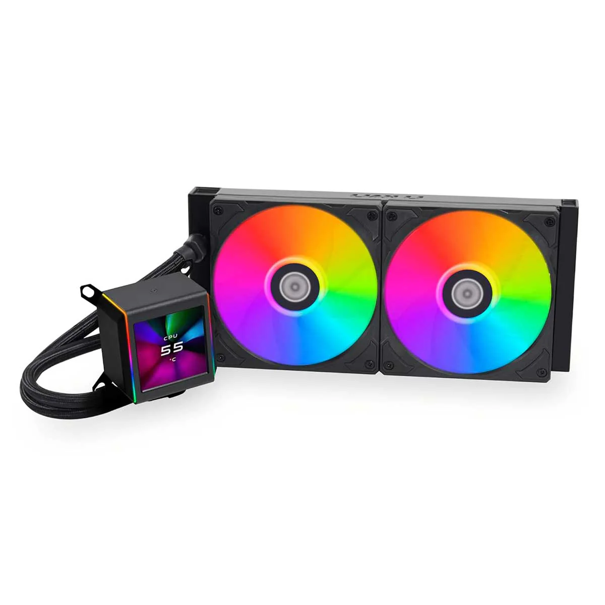 LIAN LI Galahad II LCD 280 RGB X2 140mm Close Loop CPU Cooler (GA2ALCD28) - Image 8