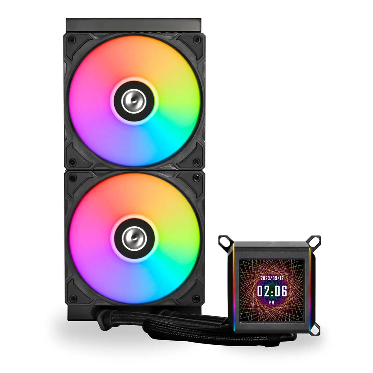 LIAN LI Galahad II LCD 280 RGB X2 140mm Close Loop CPU Cooler (GA2ALCD28) - Image 9