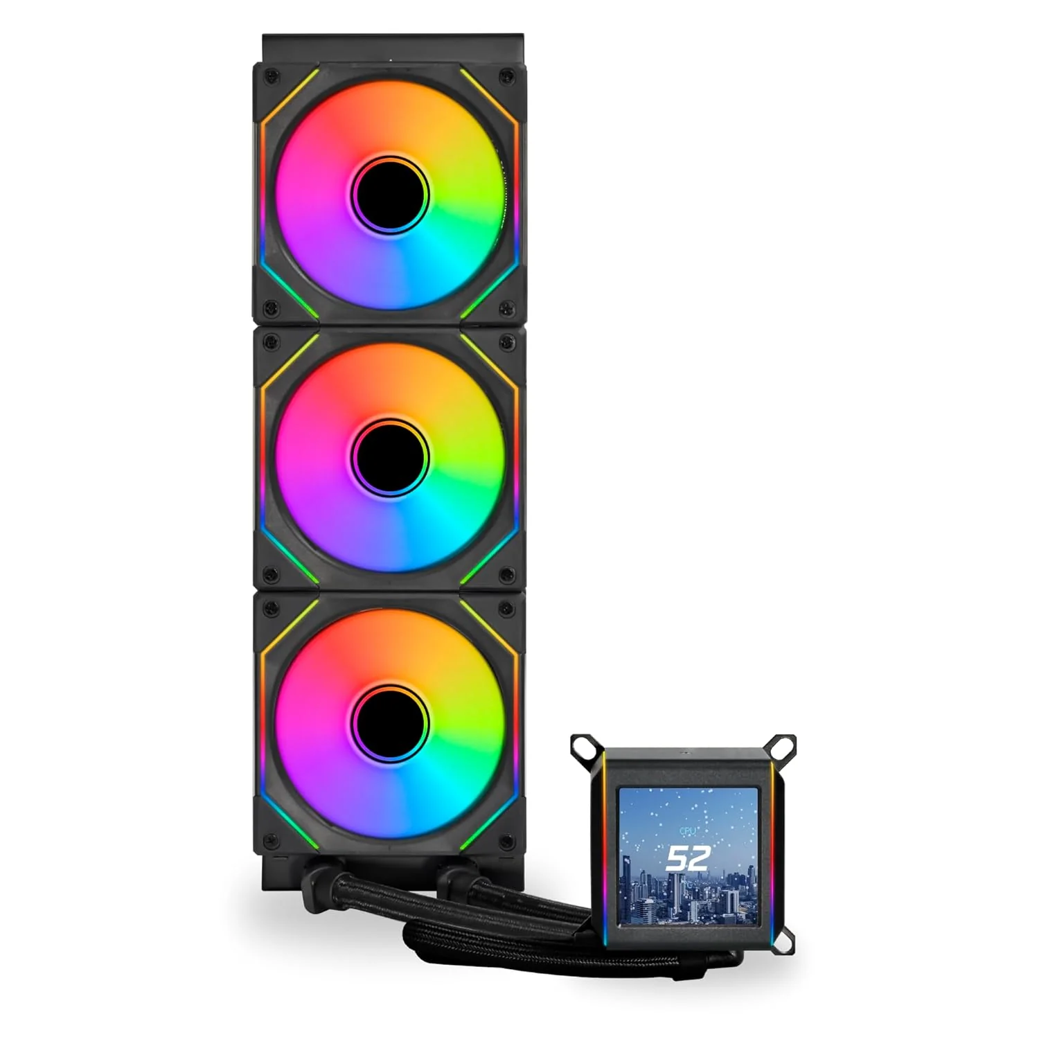 LIAN LI Galahad II LCD SL-INFINITY 360 RGB X3 120mm Close Loop CPU Cooler (GA2ALCD36IN) - Image 8