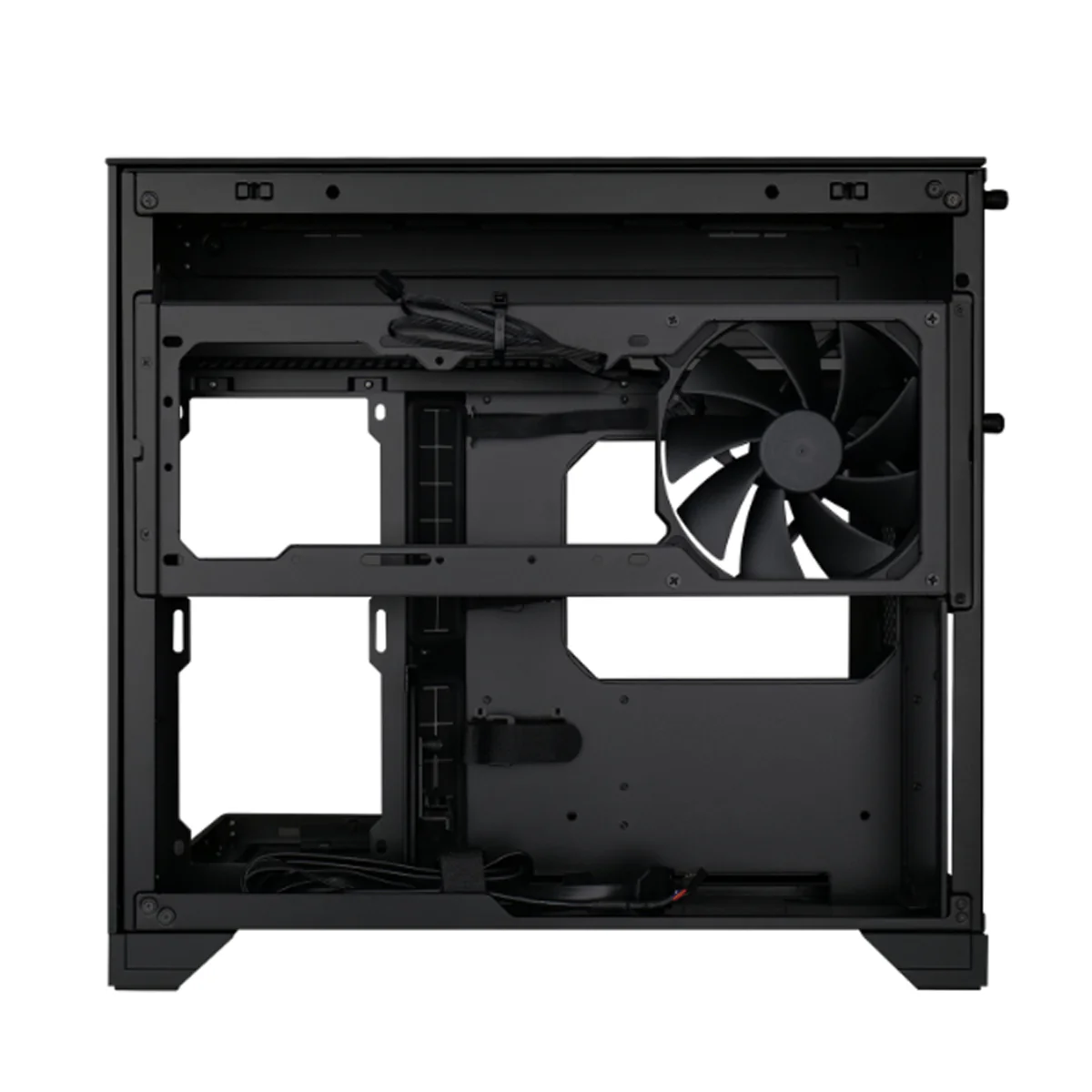 Lian Li O11 Vision-M Compact Dual Chamber M-ATX Gaming PC Case (Black, White) - Image 8