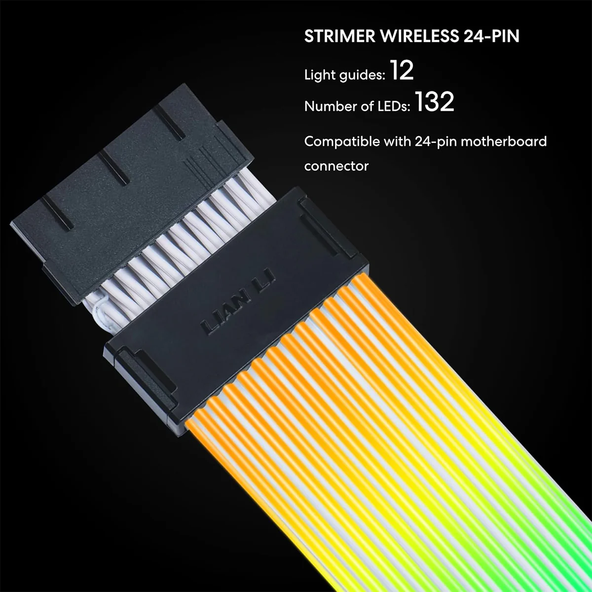 Lian Li Strimer Wireless 24P RGB 260mm Extension Cable with Controller (Black) (PW24-1W-T) - Image 5