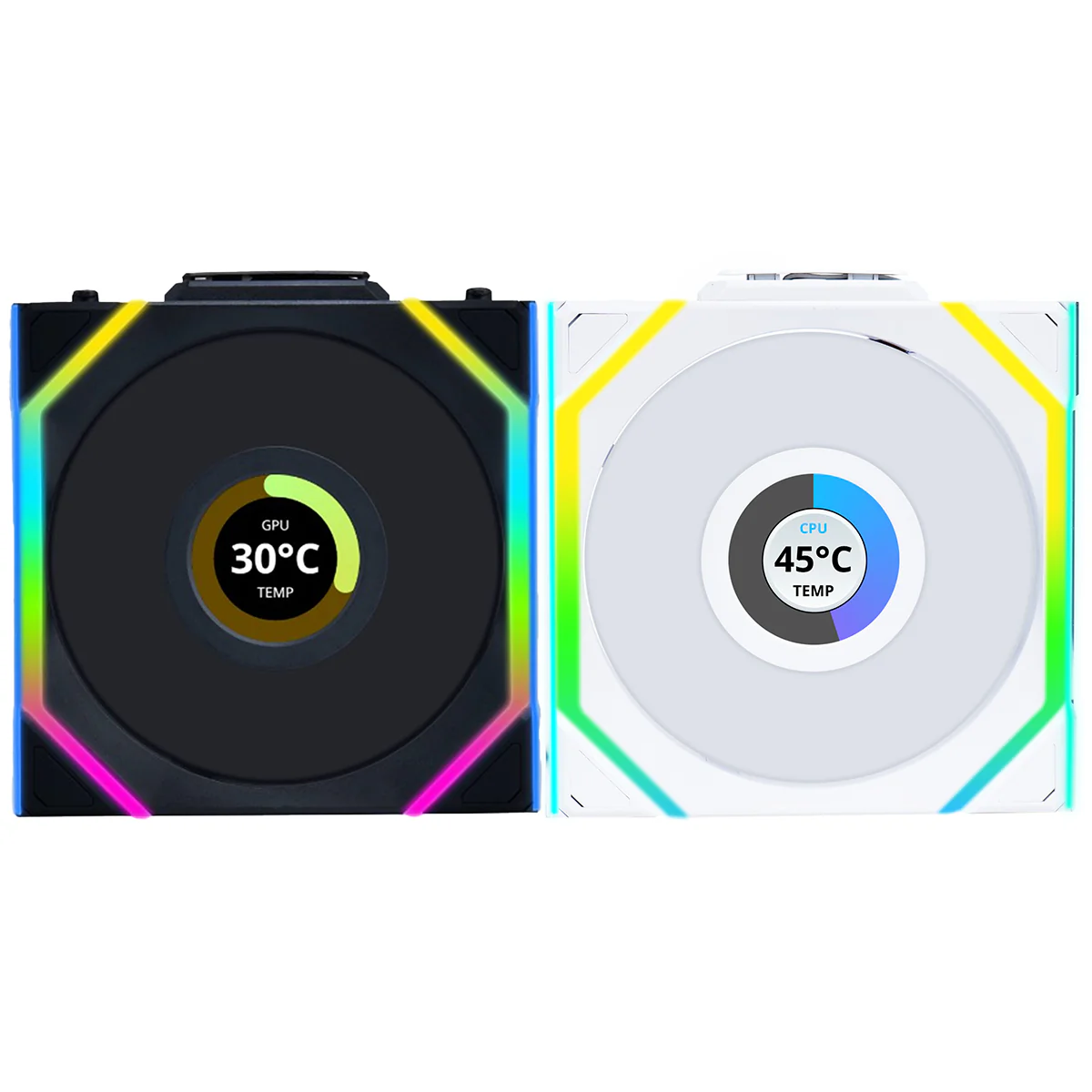 Lian Li Uni Fan SL Wireless LCD 120 ARGB Reverse Blade - Single Pack (Black, White) - Image 2