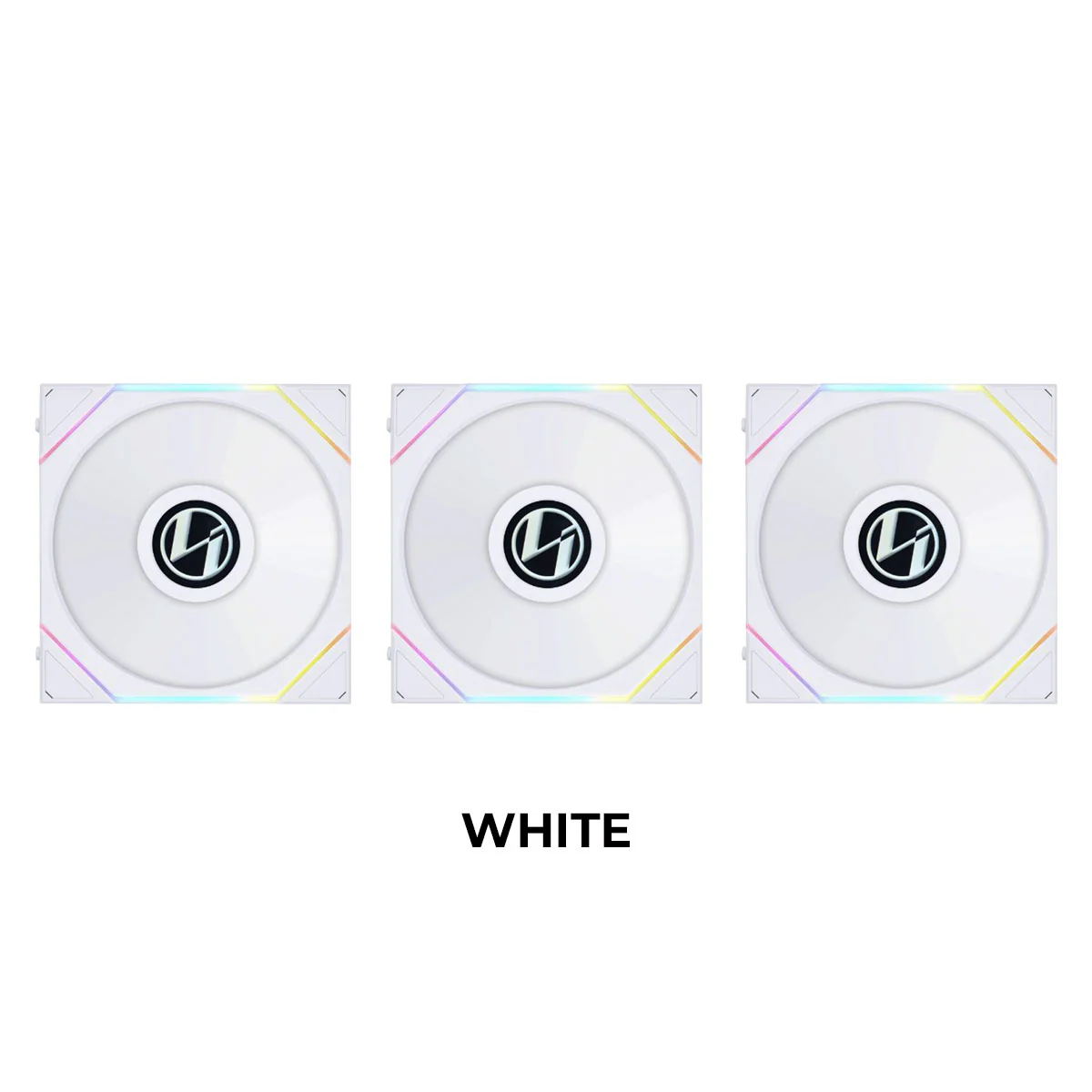 Lian Li Uni Fan TL LCD 120 RGB Reverse Blade 120mm Fan Triple Pack With Controller (White) (12RTLLCD3W)