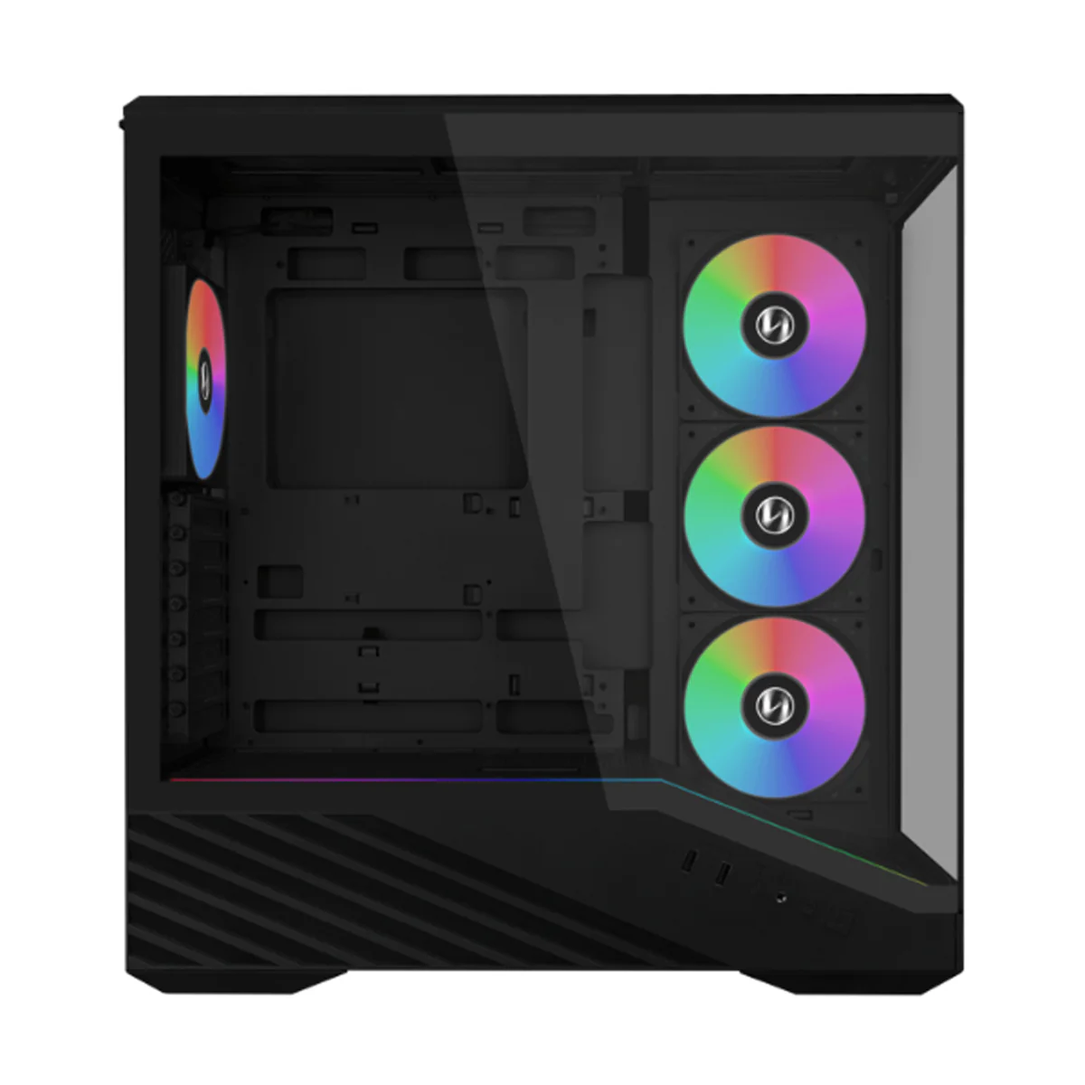 Lian Li Vector V100R Mini Compact MATX PC Case with 4 ARGB Fans (Black) - Image 3