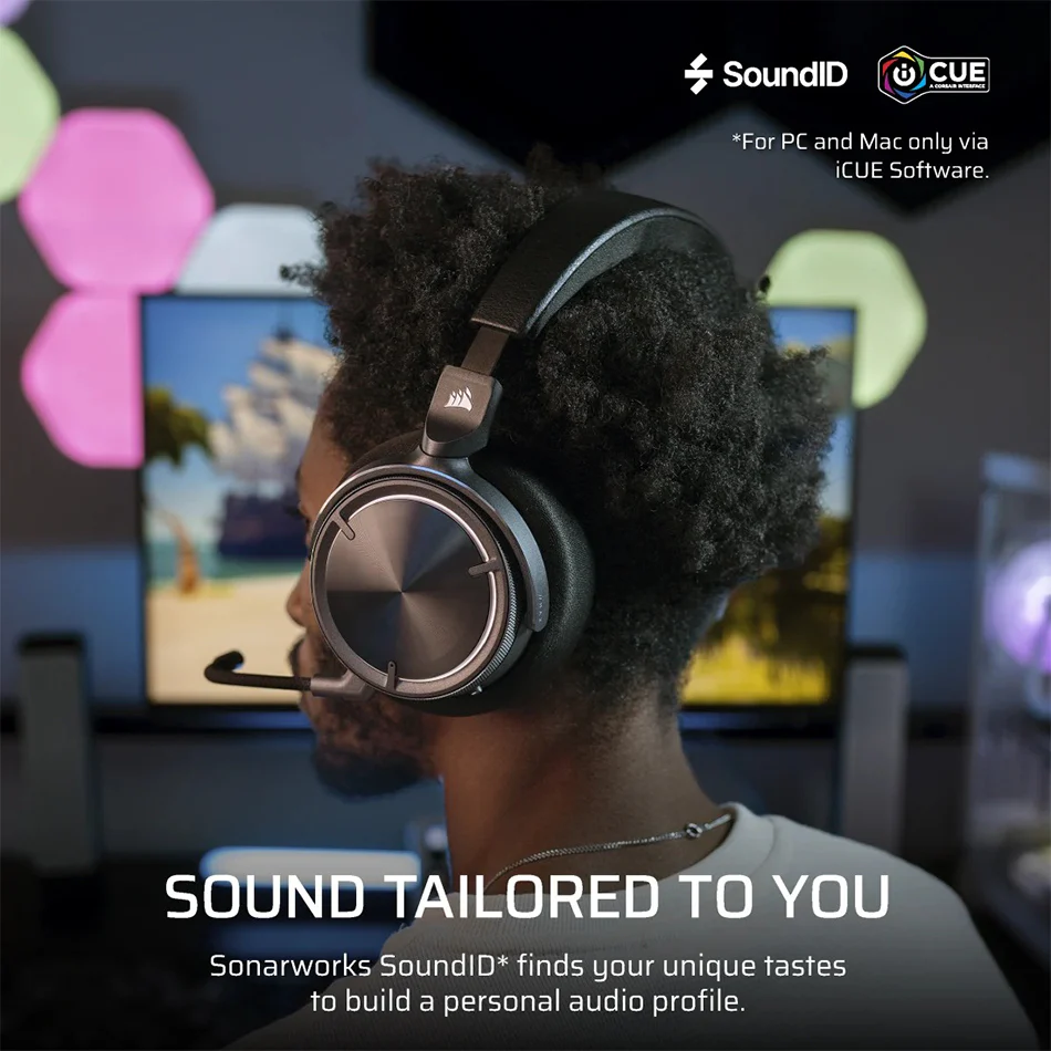 Corsair Virtuoso Max Wireless High-Fidelity Gaming Headset (Silver, Carbon) - Image 16