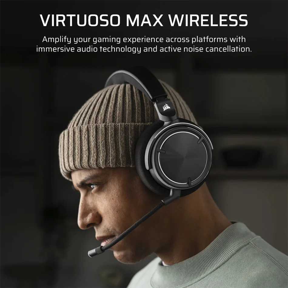 Corsair Virtuoso Max Wireless High-Fidelity Gaming Headset (Silver, Carbon) - Image 19