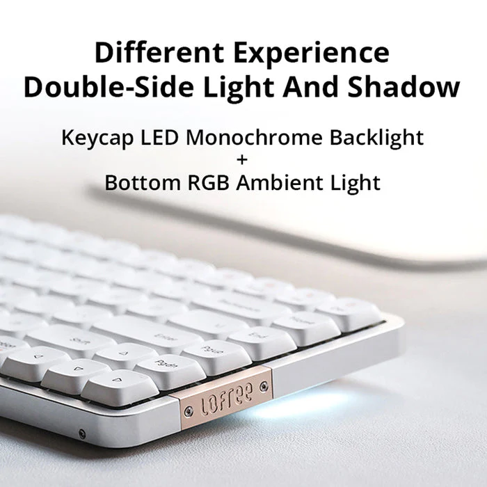 Lofree Flow 84 Keys Dual Mode Low Profile Mechanical Keyboard (Silver) - Image 8