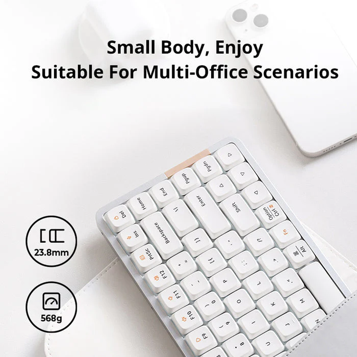 Lofree Flow 84 Keys Dual Mode Low Profile Mechanical Keyboard (Silver) - Image 9