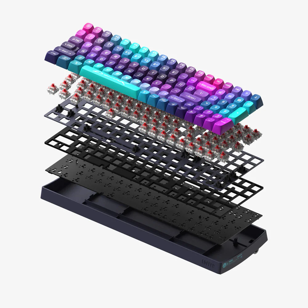 Lofree Touch 100-Keys Triple Mode Wireless Mechanical Keyboard (Cyberpunk) - Image 8