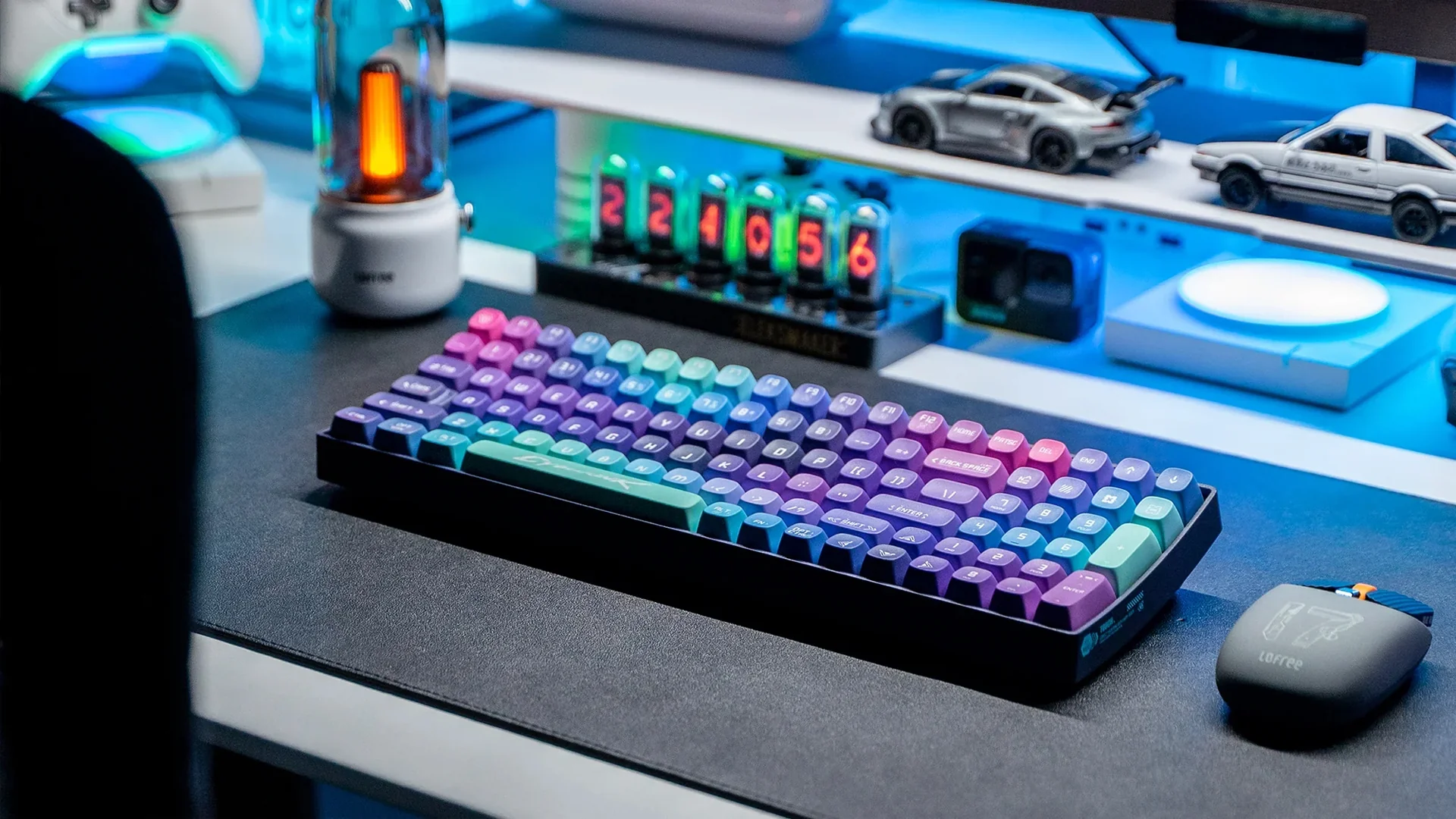 Lofree Touch 100-Keys Triple Mode Wireless Mechanical Keyboard (Cyberpunk) - Image 9